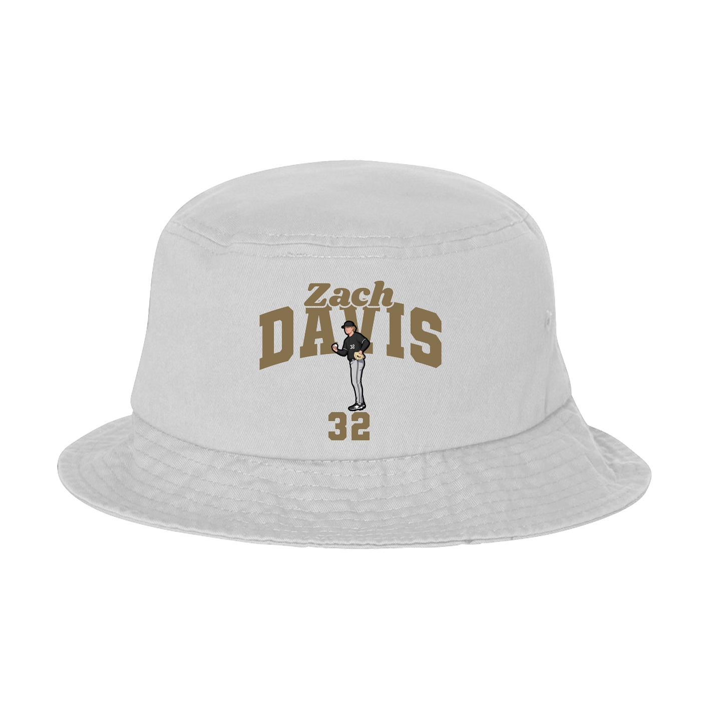 Bucket Cap — Signature Arch in White