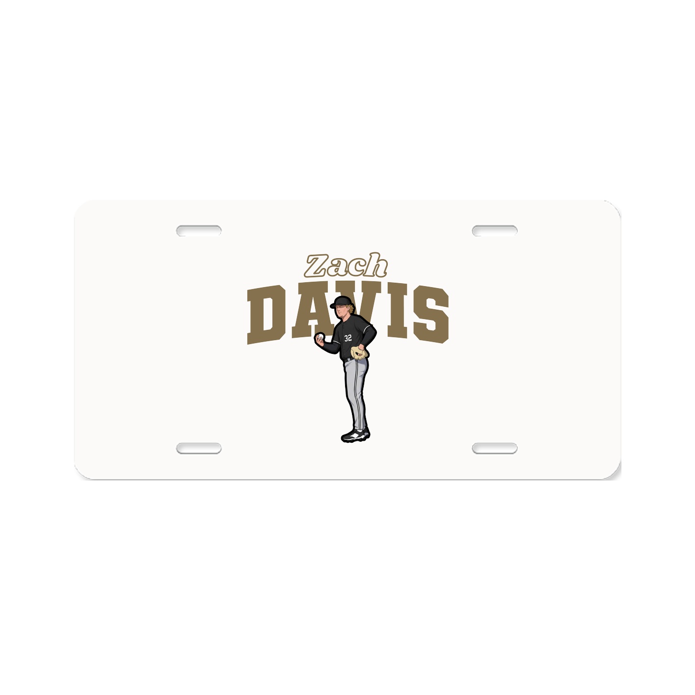 License Plate — Name Arch in Classic