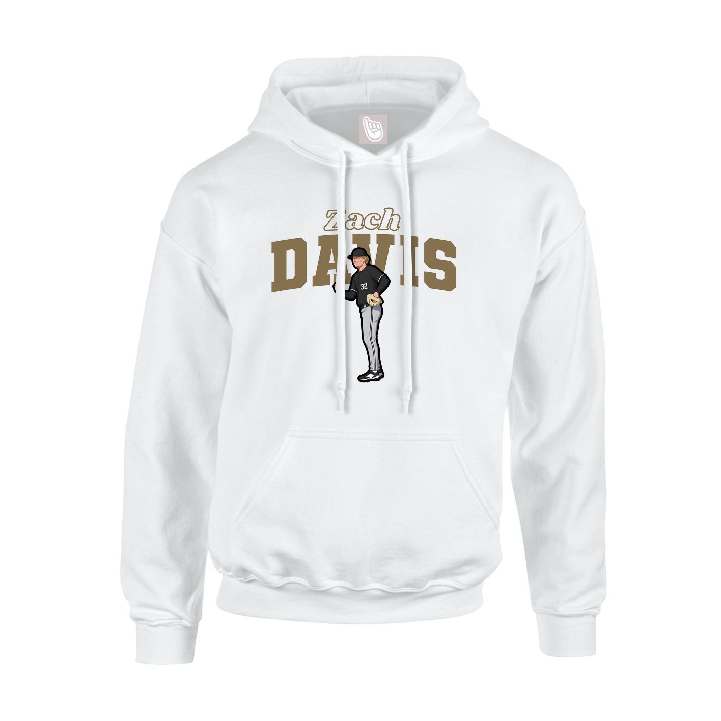 Hoodie — Name Arch in White