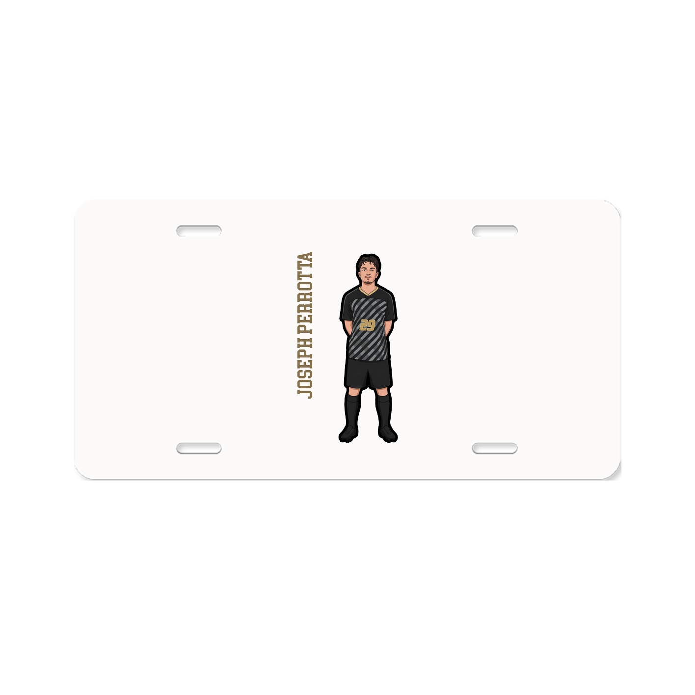 License Plate — Name Vertical in Classic