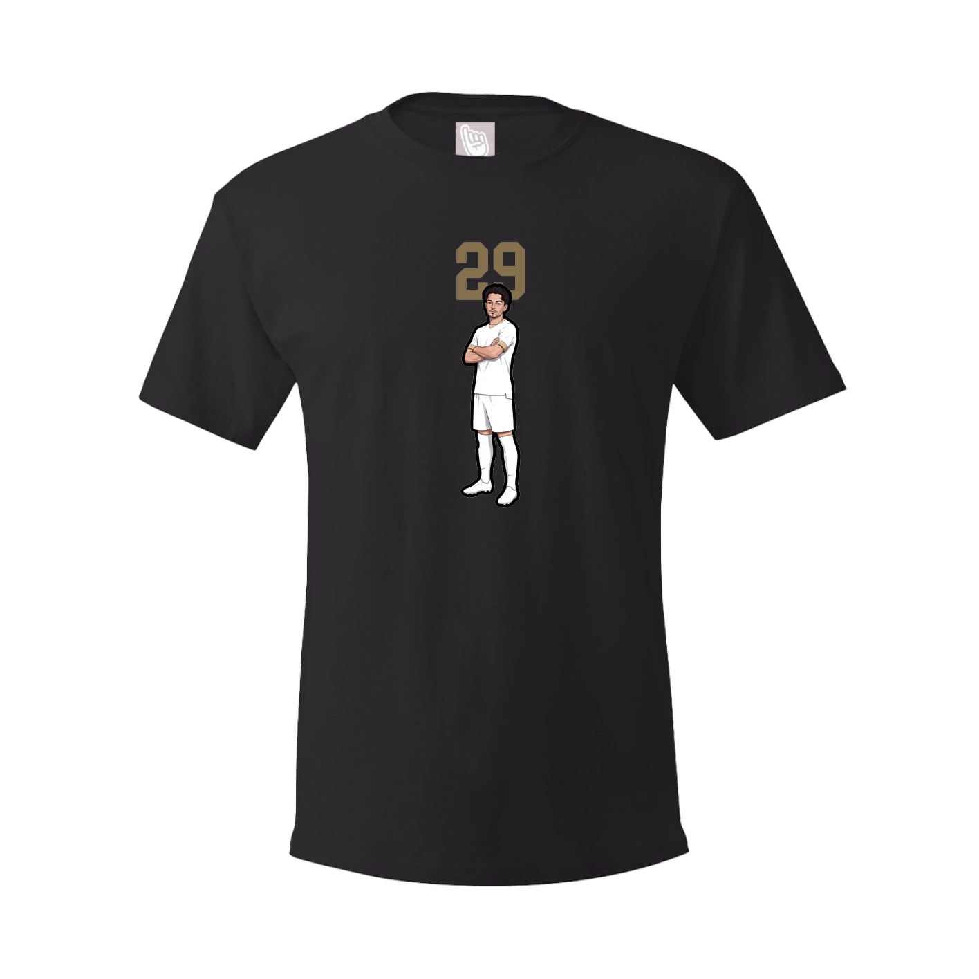 Youth Tee — Number Top in Black