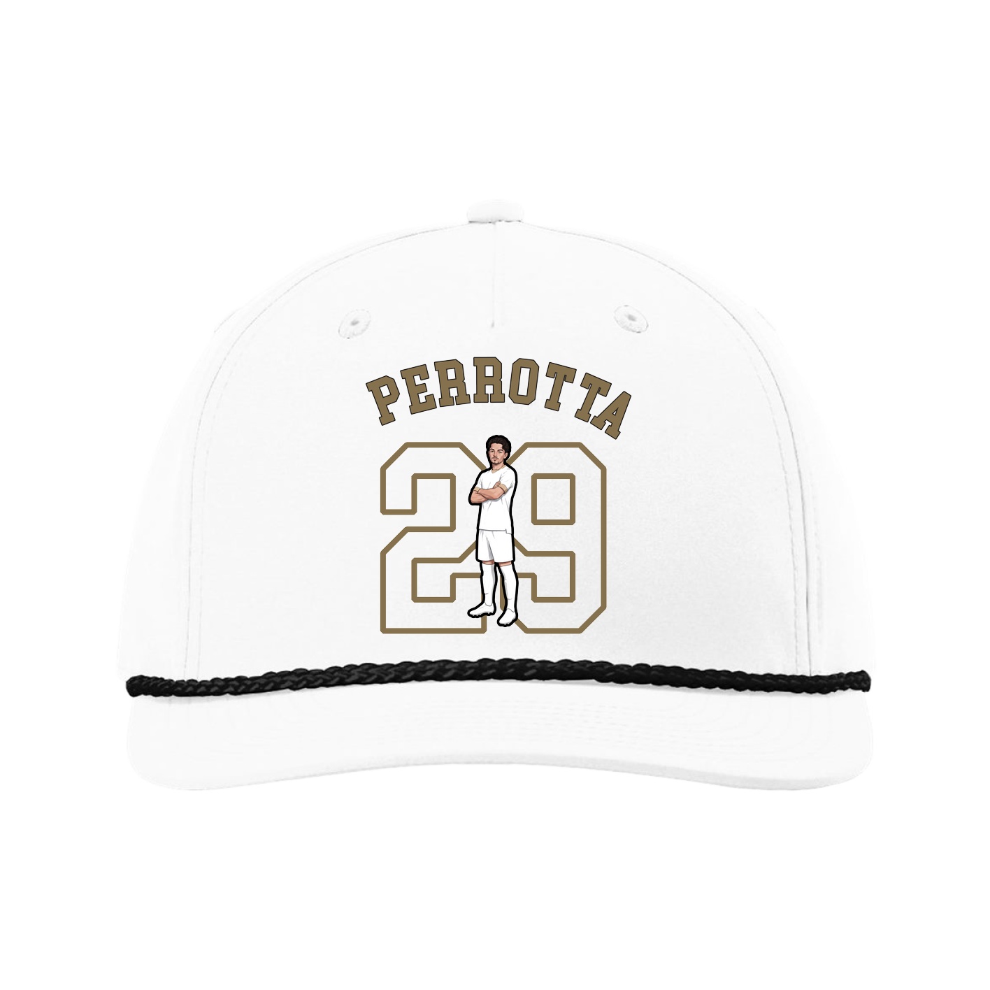 Five-Panel Classic Rope Cap — Shirsey Arch in White