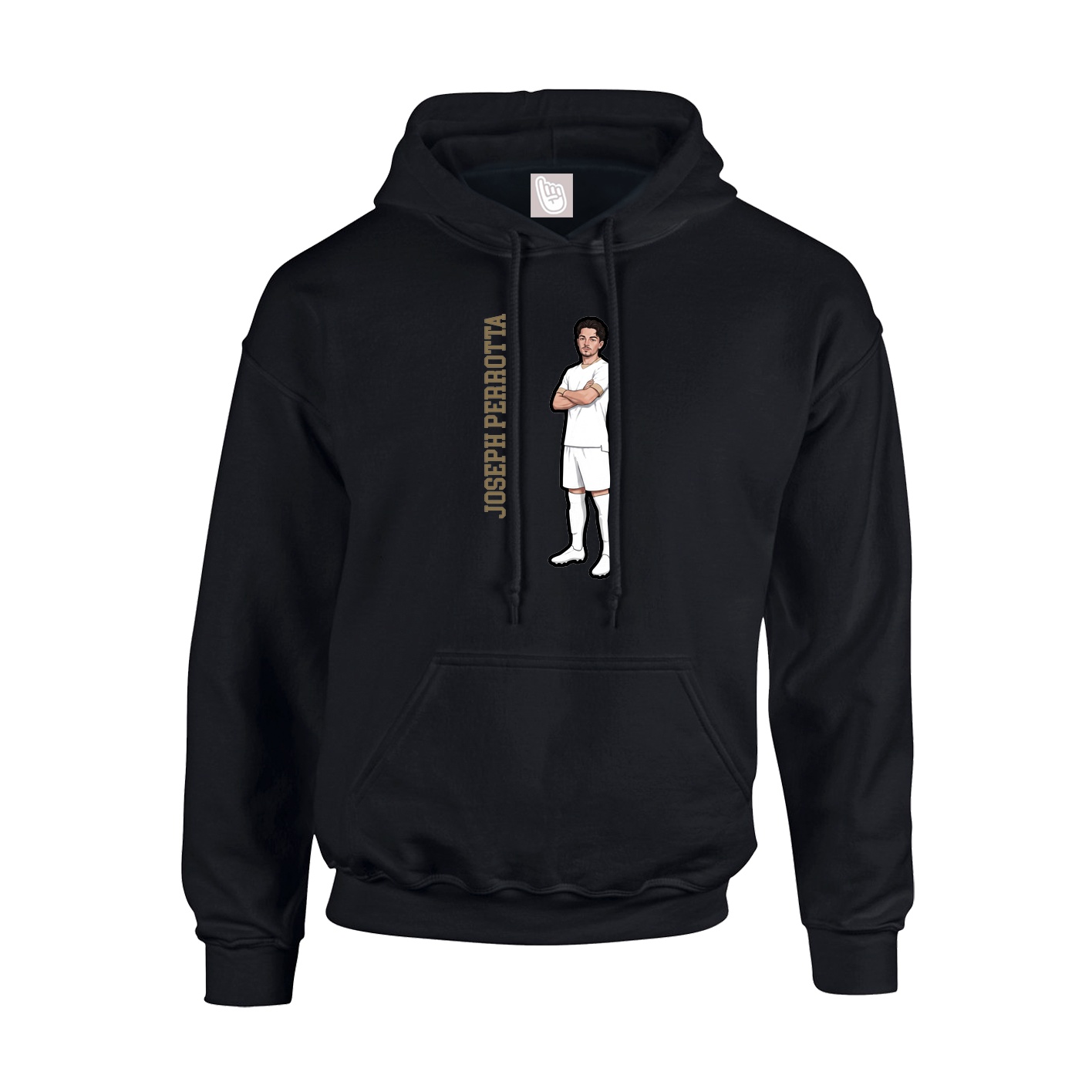Youth Hoodie — Name Vertical in Black