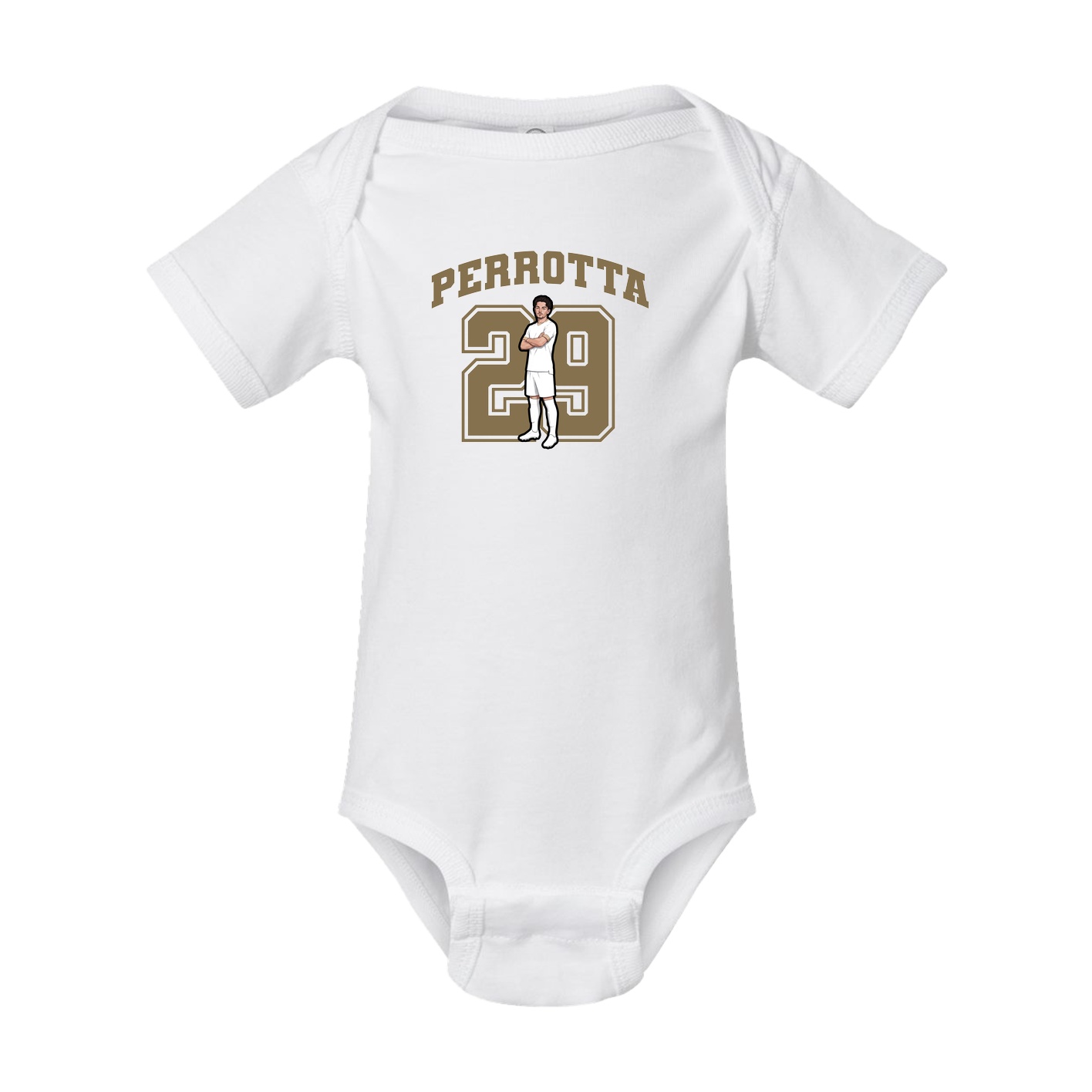 Baby Onesie — Number in White