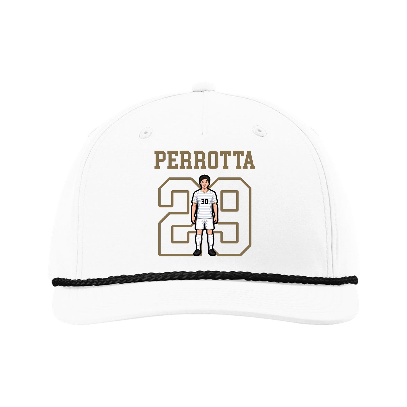 Five-Panel Classic Rope Cap — Shirsey in White