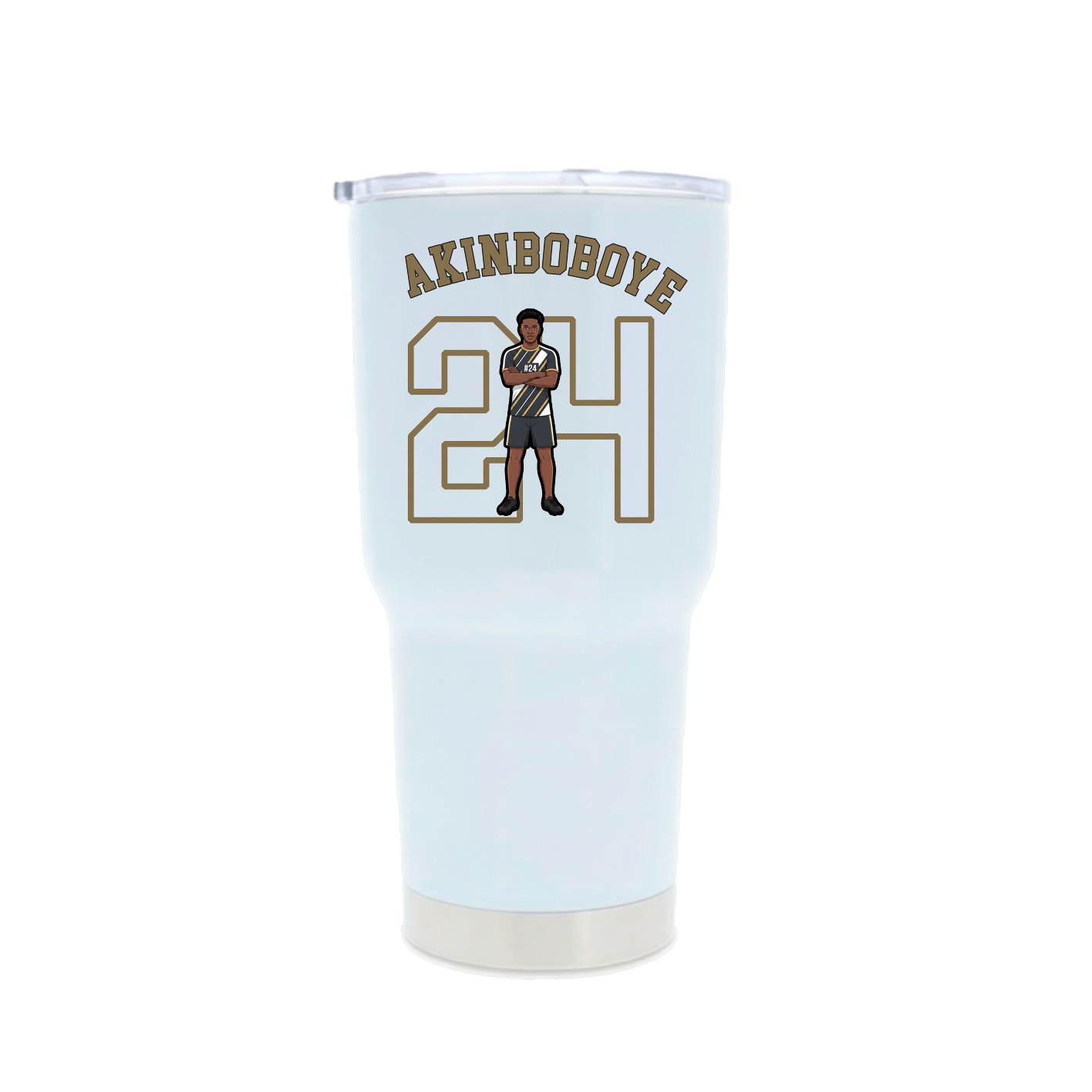 30oz Stainless Steel Tumbler — Shirsey Arch in White