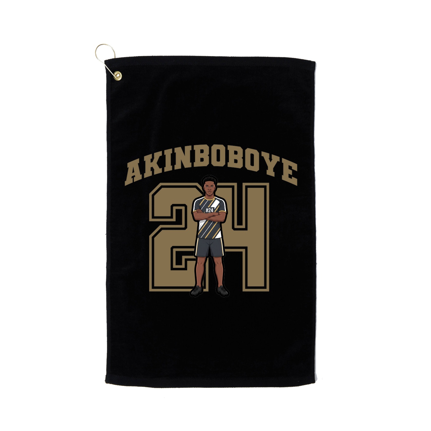 Golf Towel — Number in Black