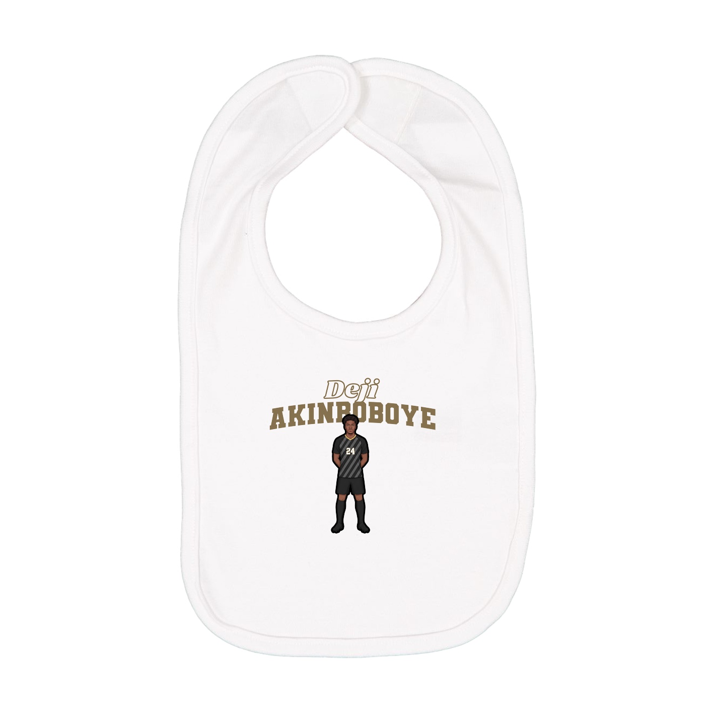 Infant Bib — Name Arch in White