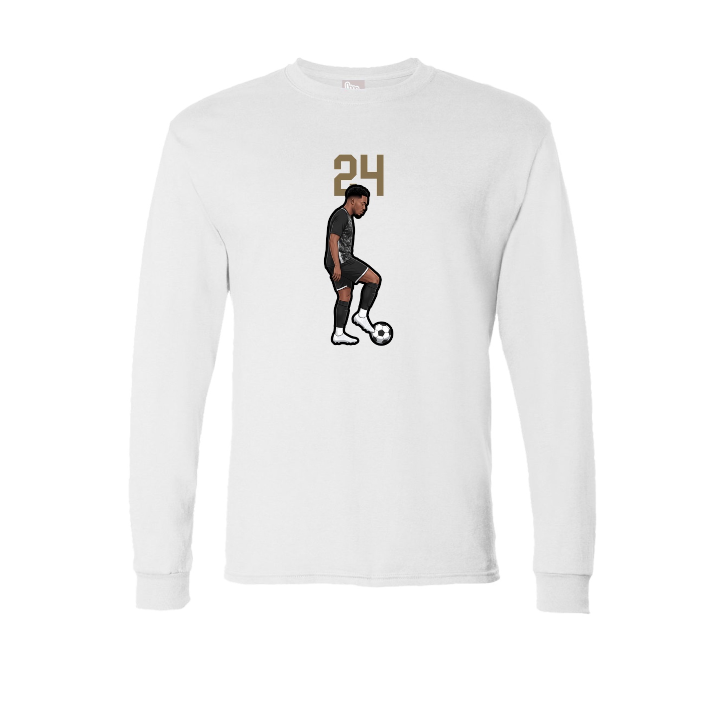 Long Sleeve Tee — Number Top in White