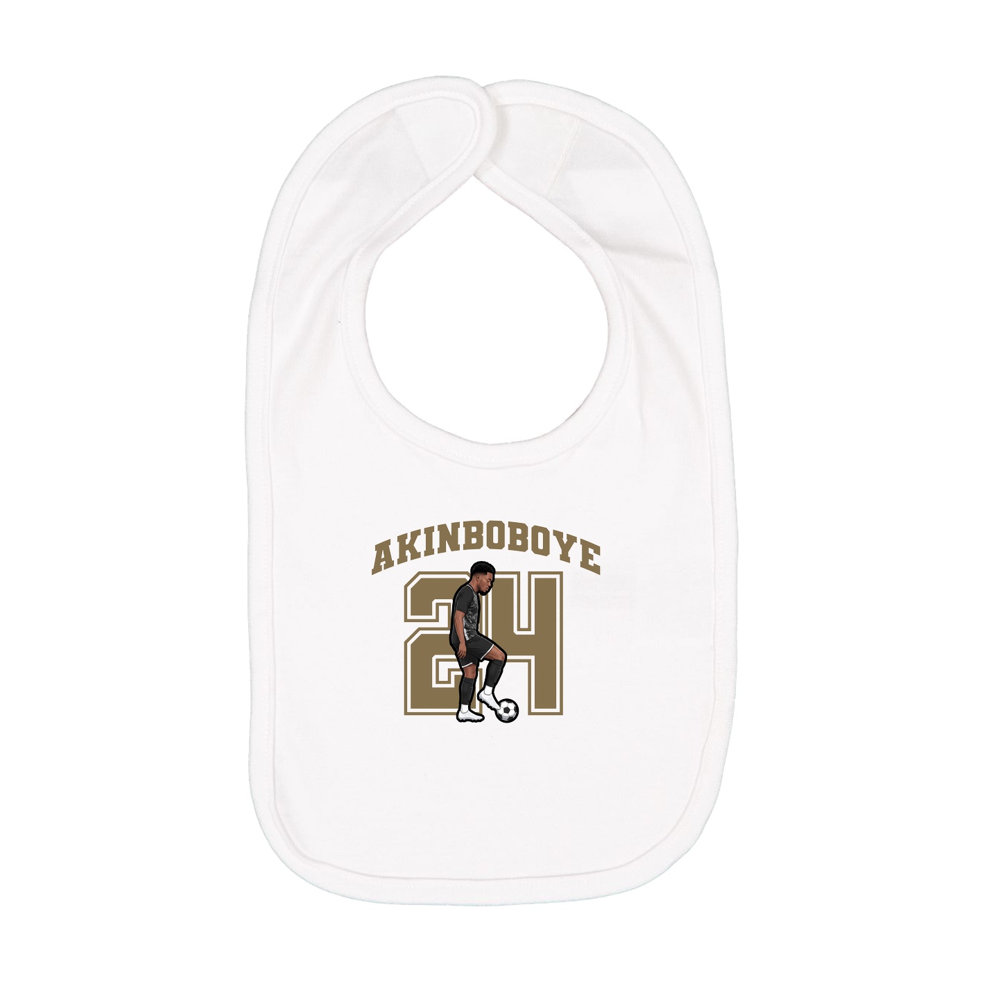 Infant Bib — Number in White