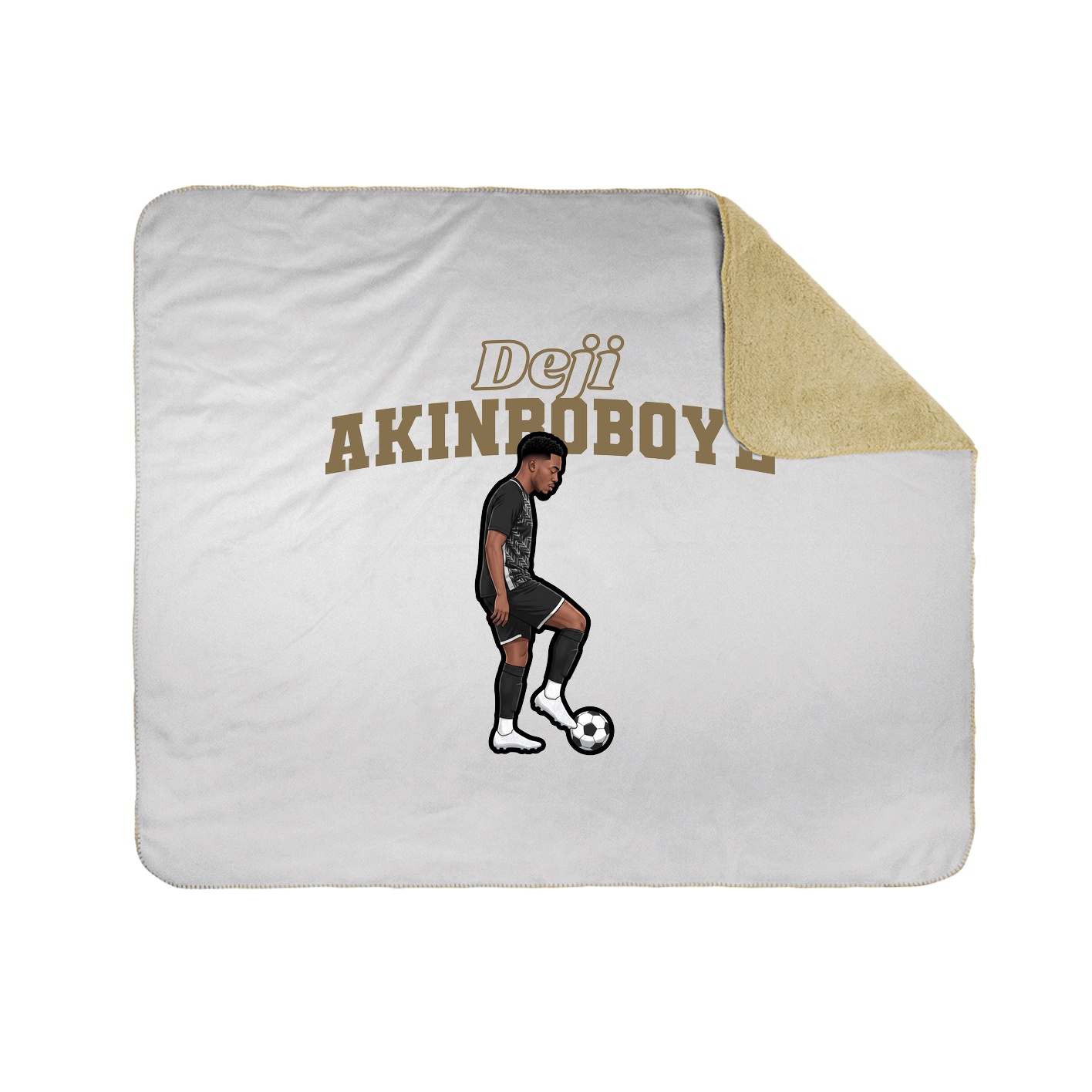 Throw Blanket — Name Arch in White