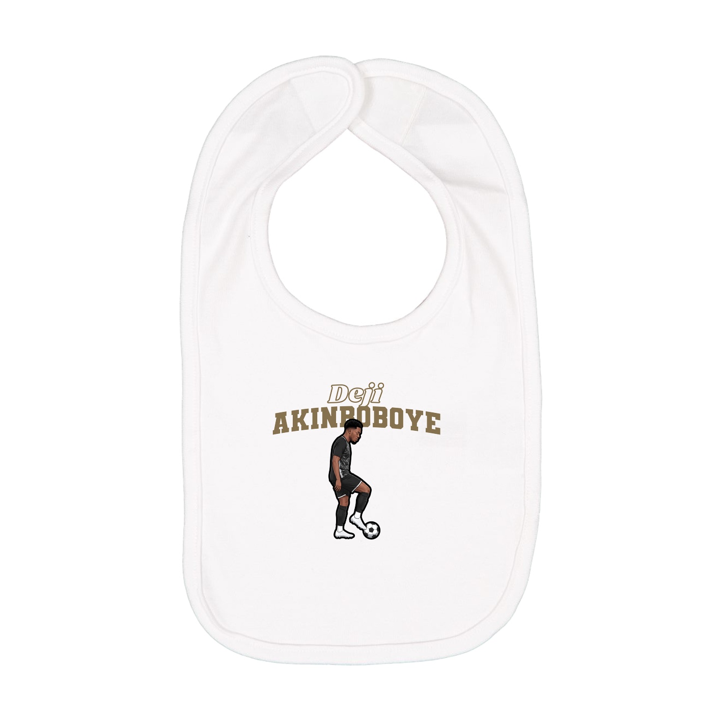 Infant Bib — Name Arch in White