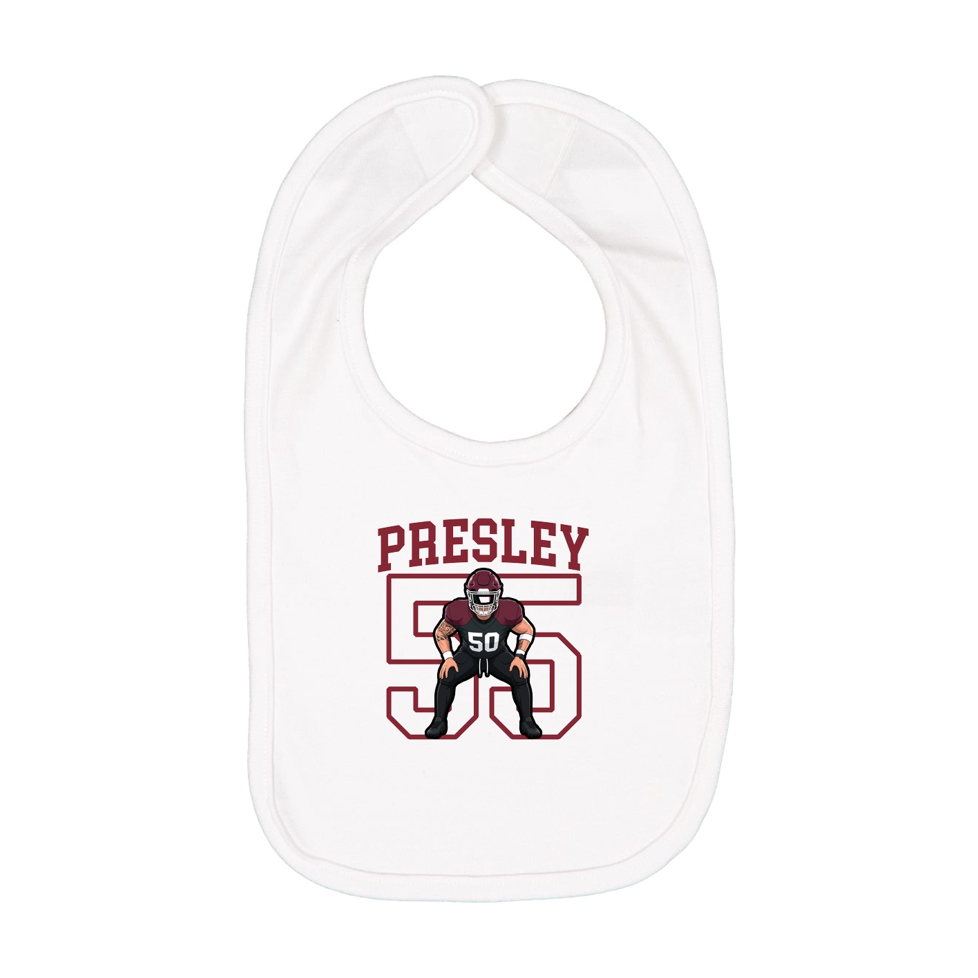 Infant Bib — Shirsey in White