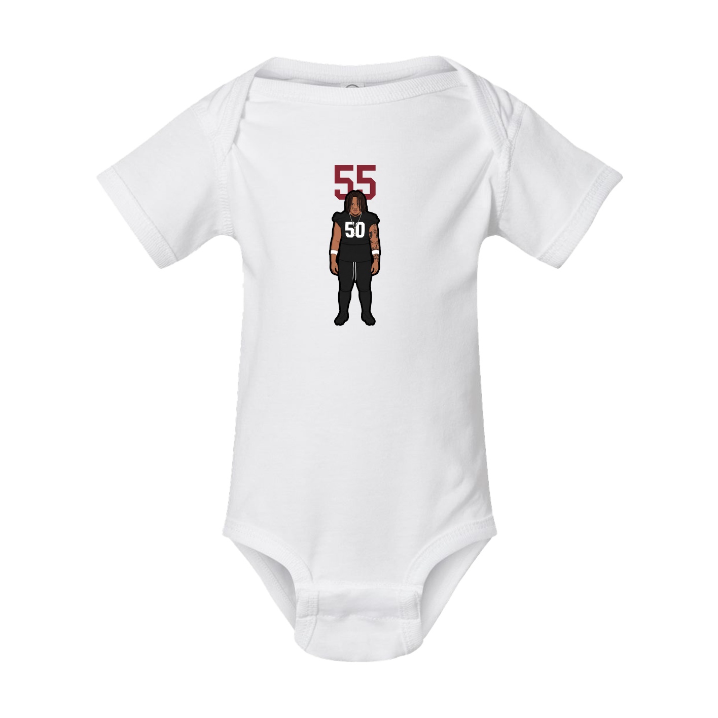 Baby Onesie — Number Top in White