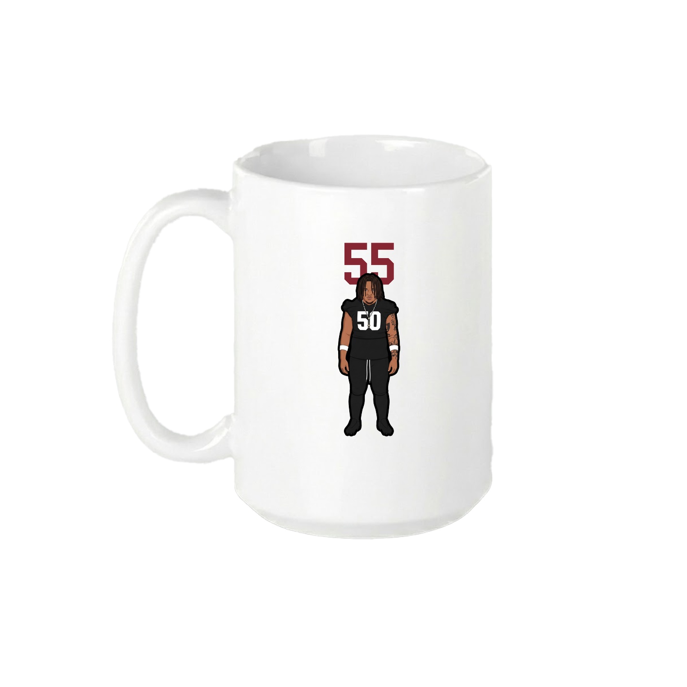 15oz Coffee Mug — Number Top in White