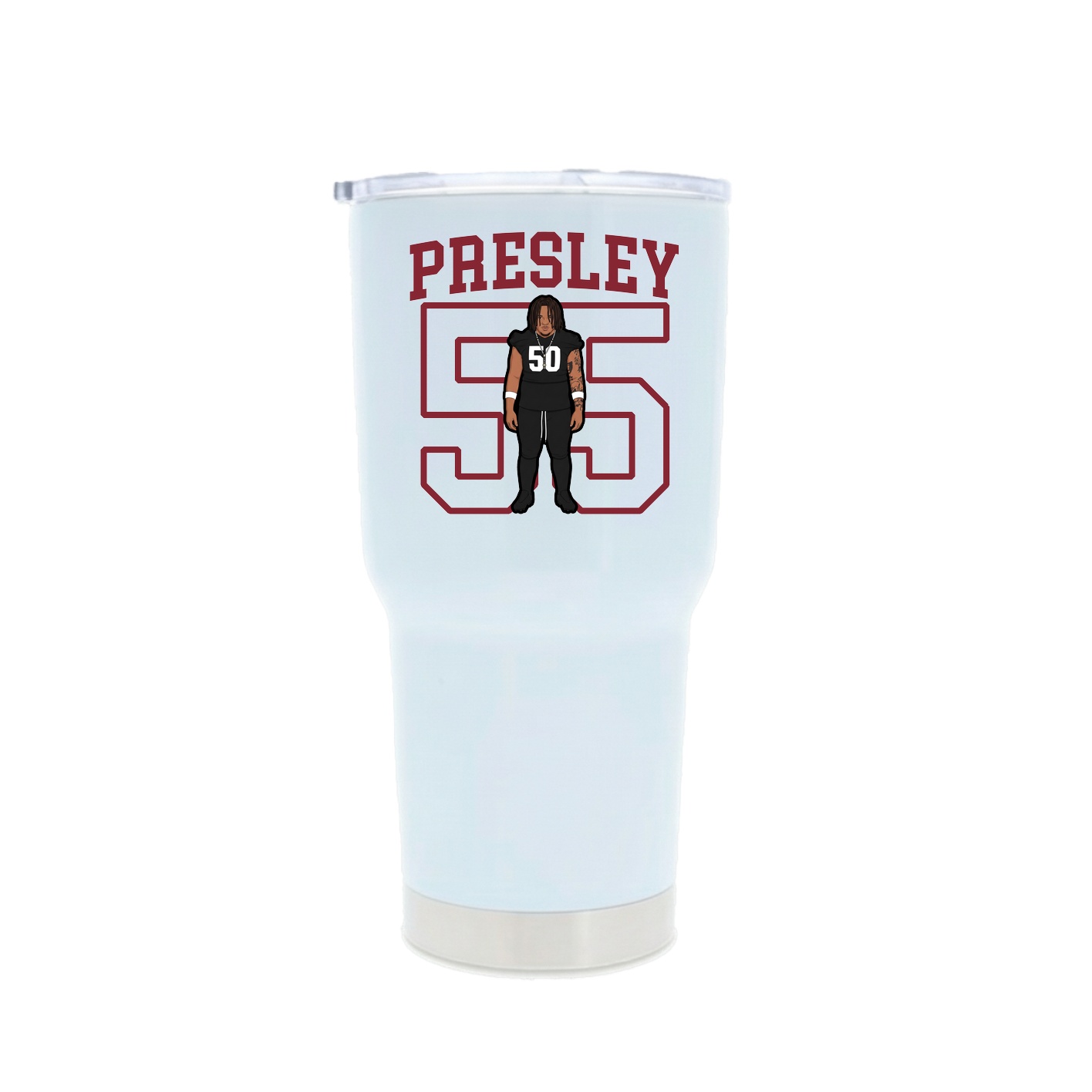 30oz Stainless Steel Tumbler — Shirsey in White