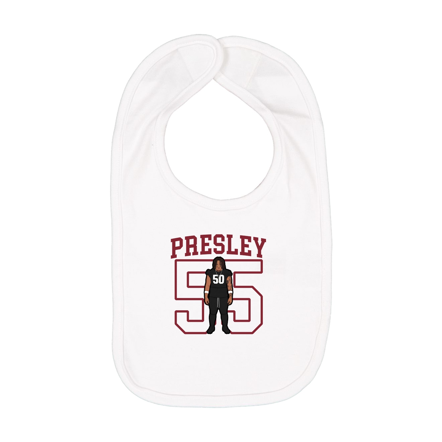 Infant Bib — Shirsey in White