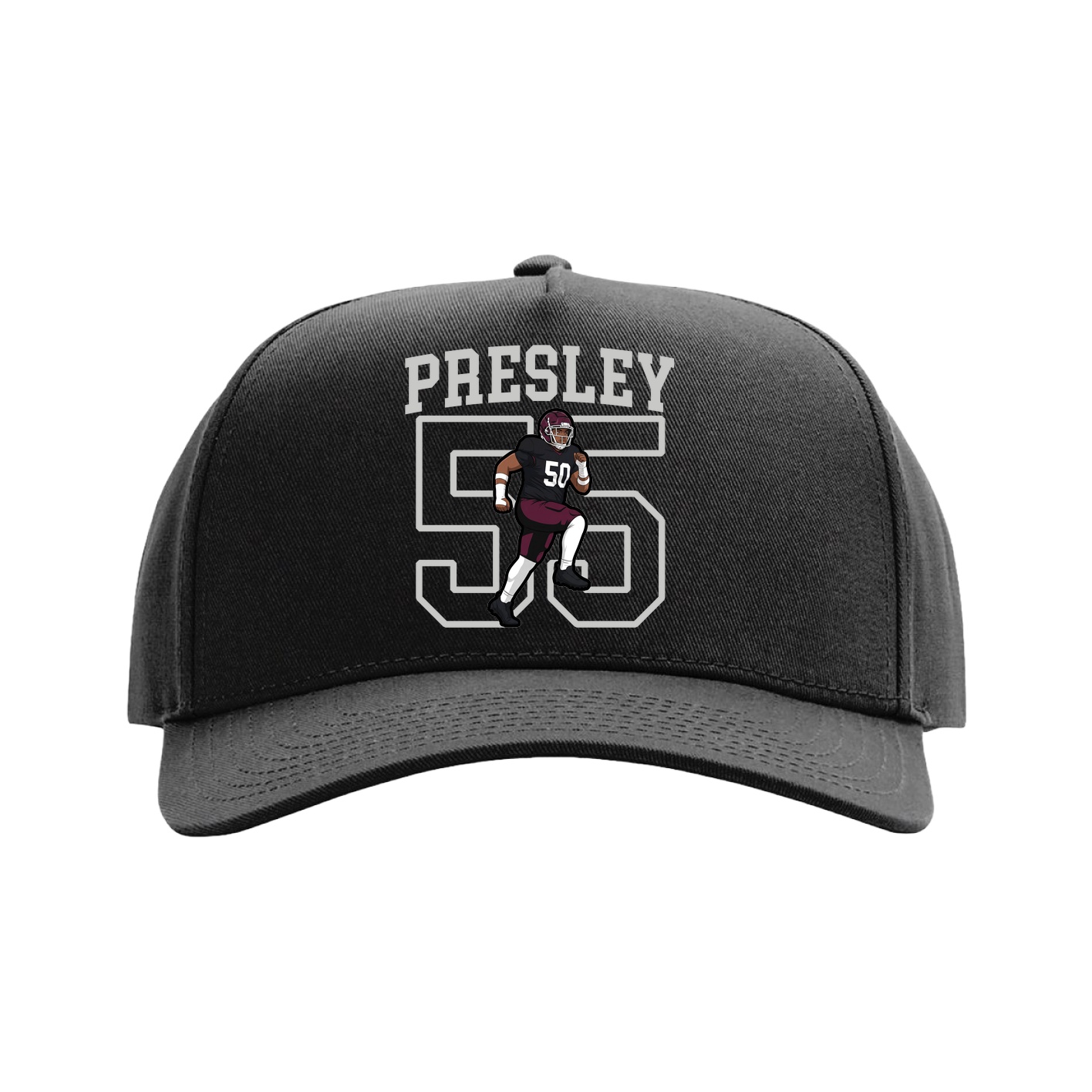 Full Fabric Five-Panel Champ Cap — Shirsey in Black