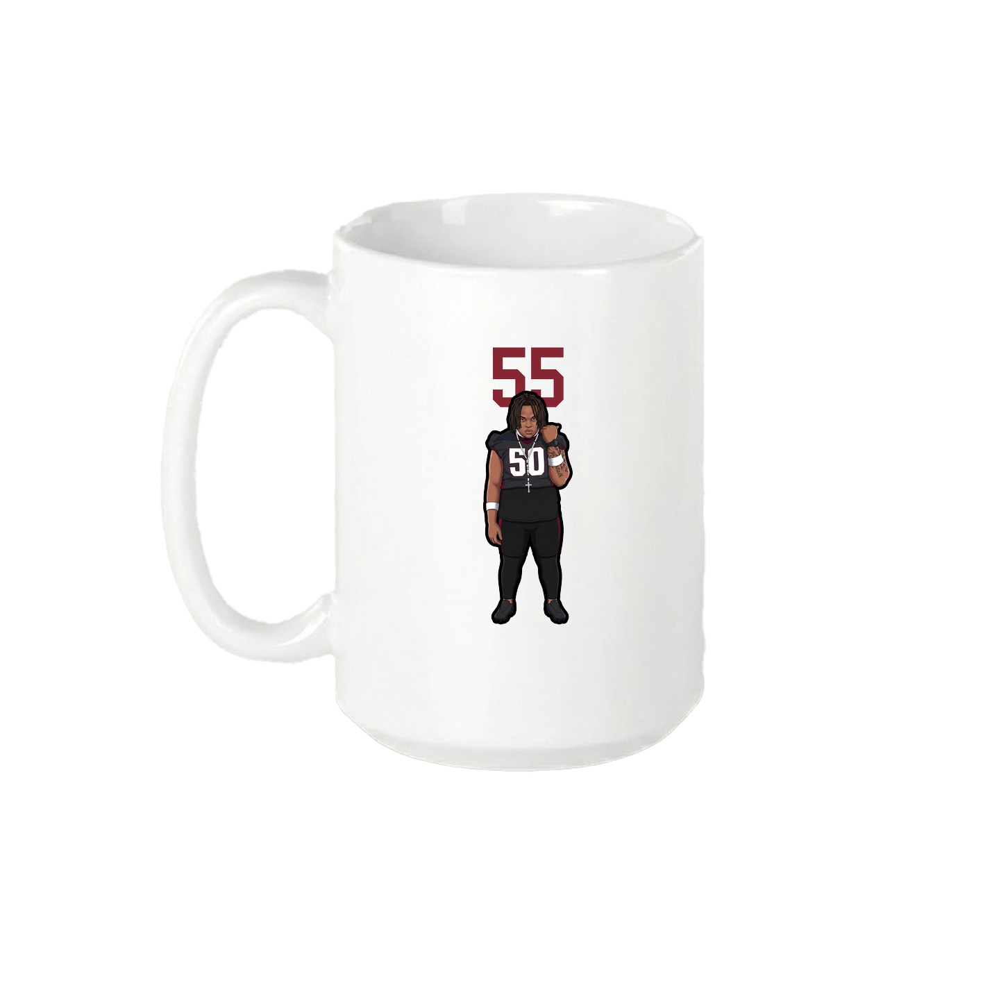 15oz Coffee Mug — Number Top in White