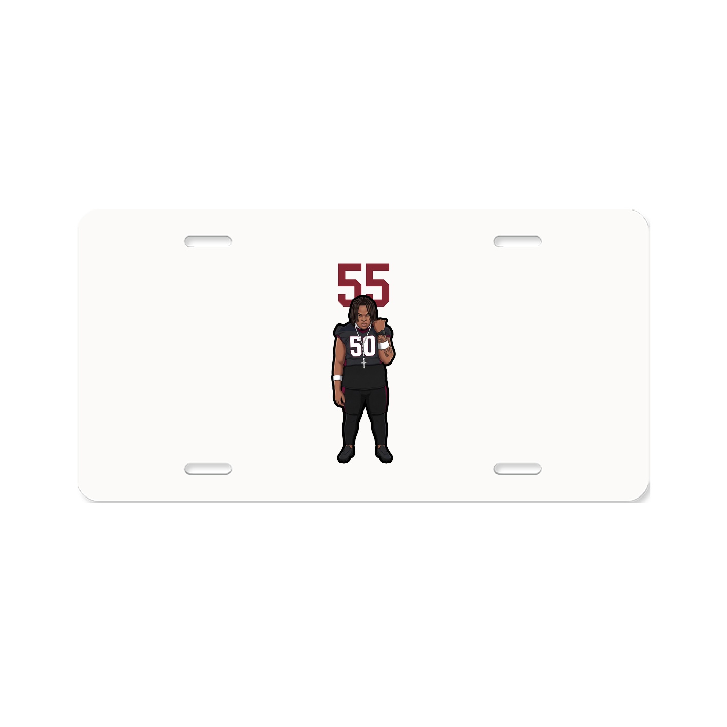 License Plate — Number Top in Classic
