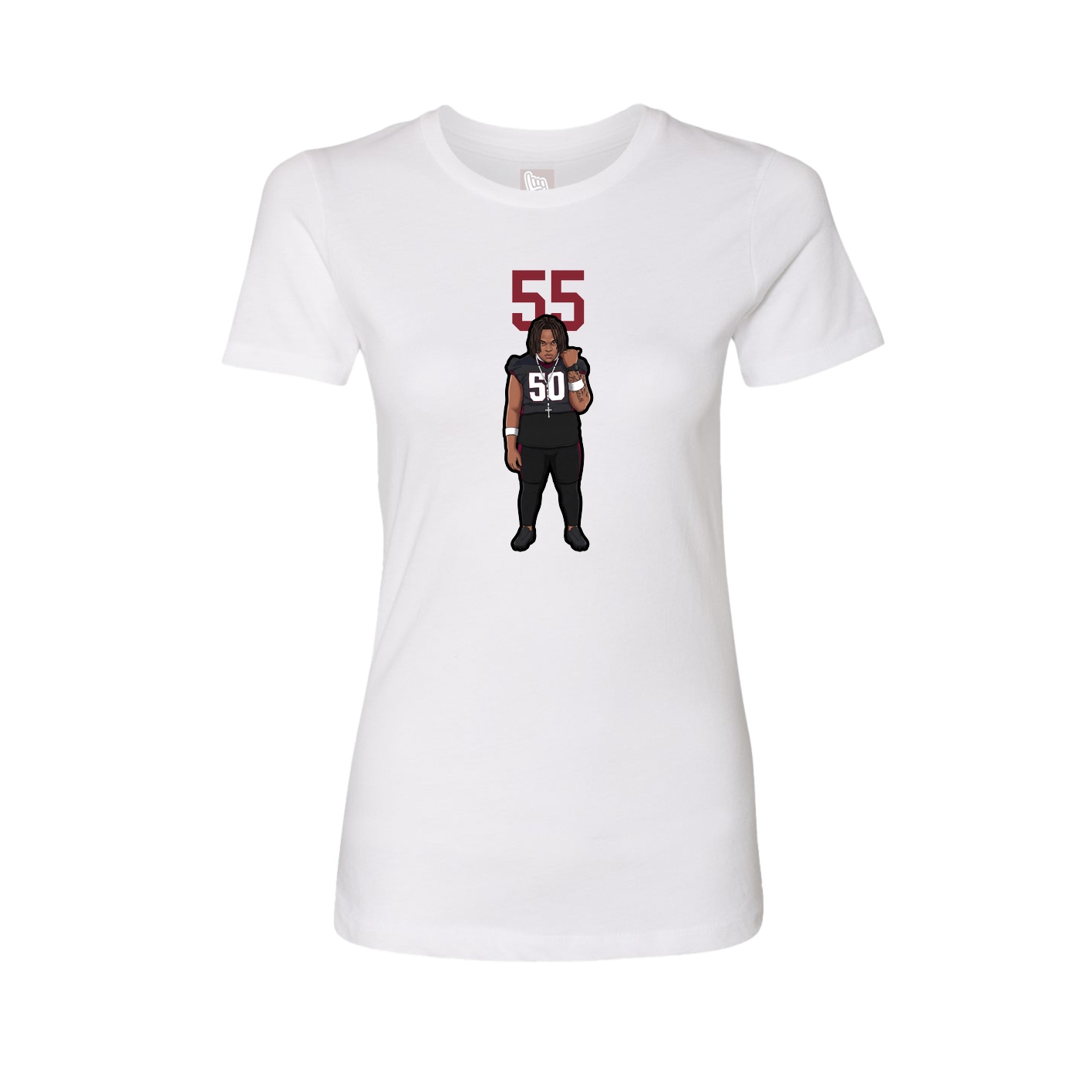 Womens Tee — Number Top in White
