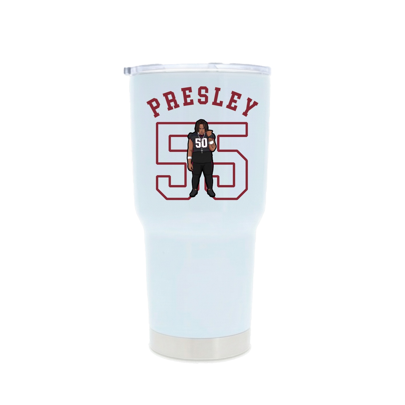 30oz Stainless Steel Tumbler — Shirsey Arch in White