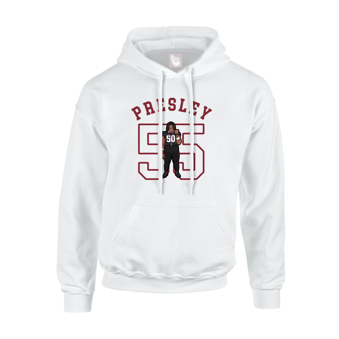 Youth Hoodie — Shirsey Arch in White