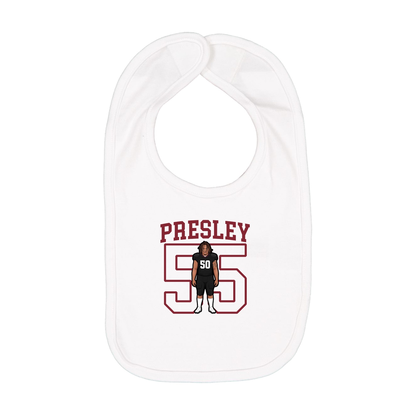 Infant Bib — Shirsey in White