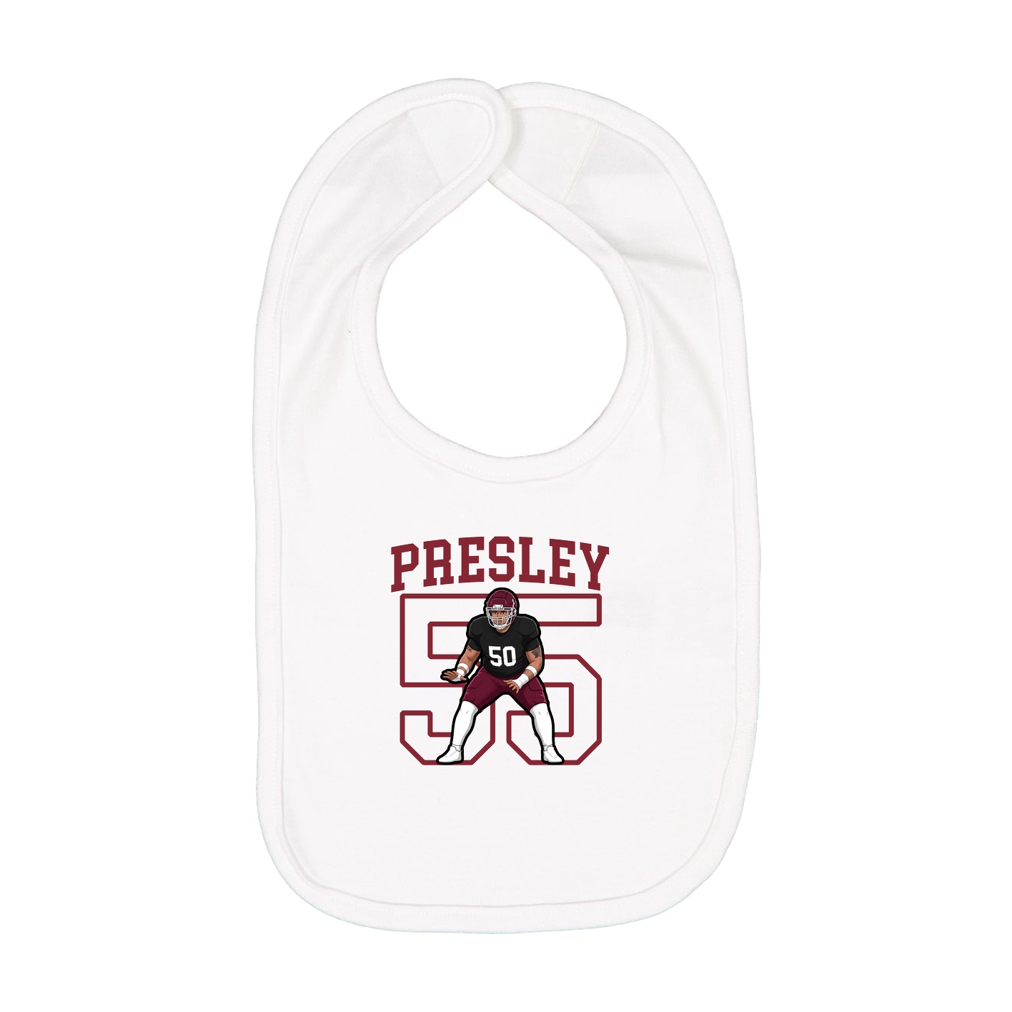 Infant Bib — Shirsey in White