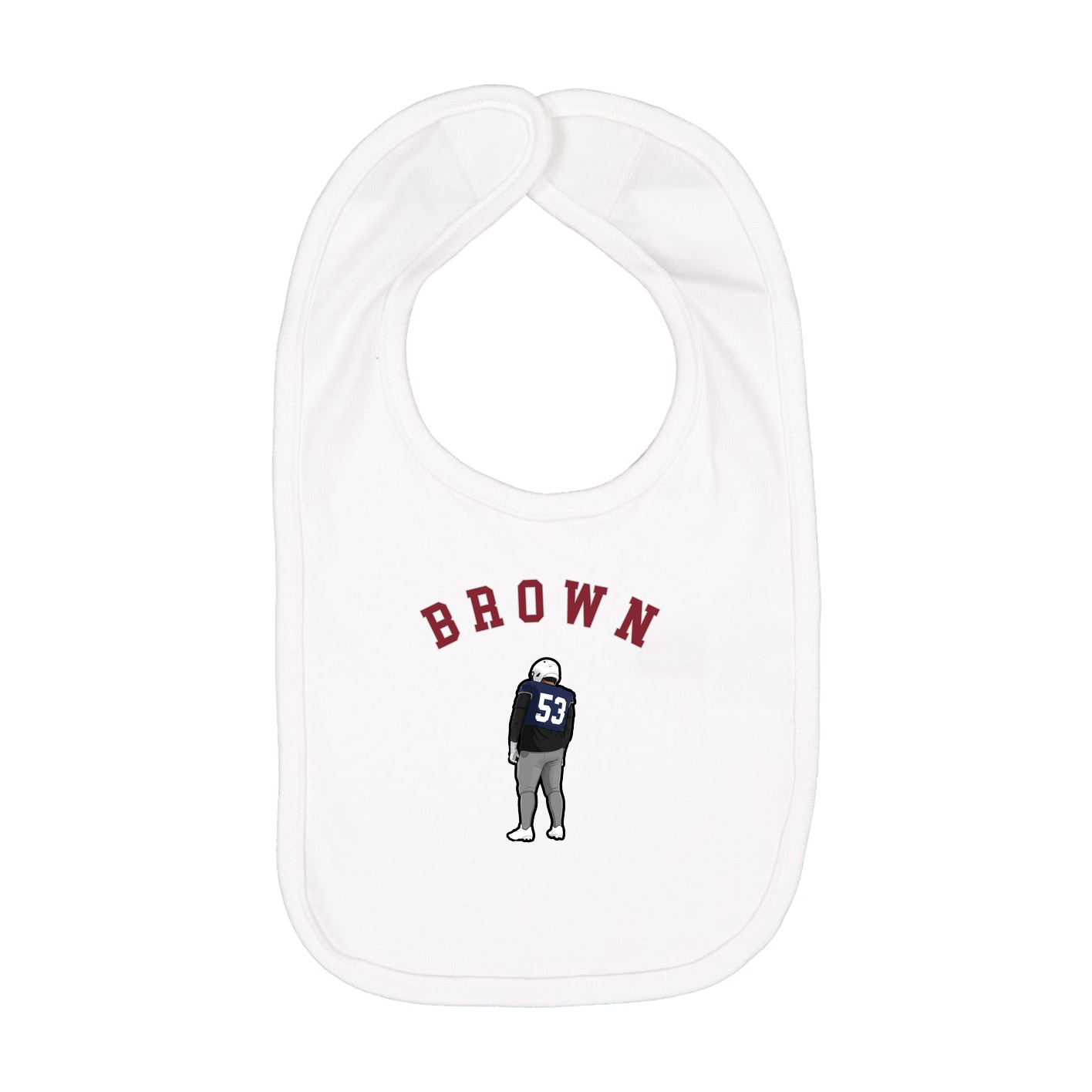 Infant Bib — Shirsey Arch in White