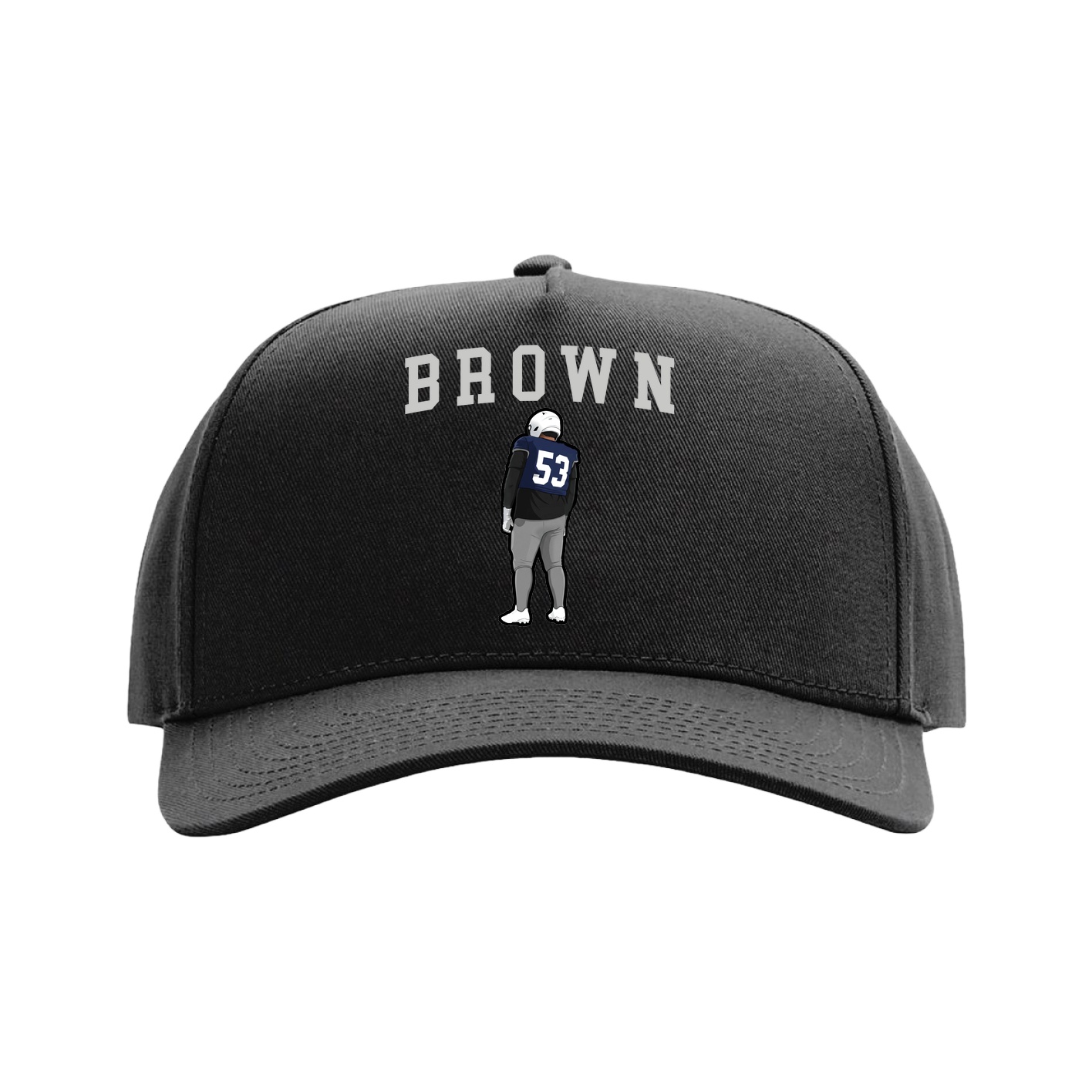 Full Fabric Five-Panel Champ Cap — Shirsey in Black