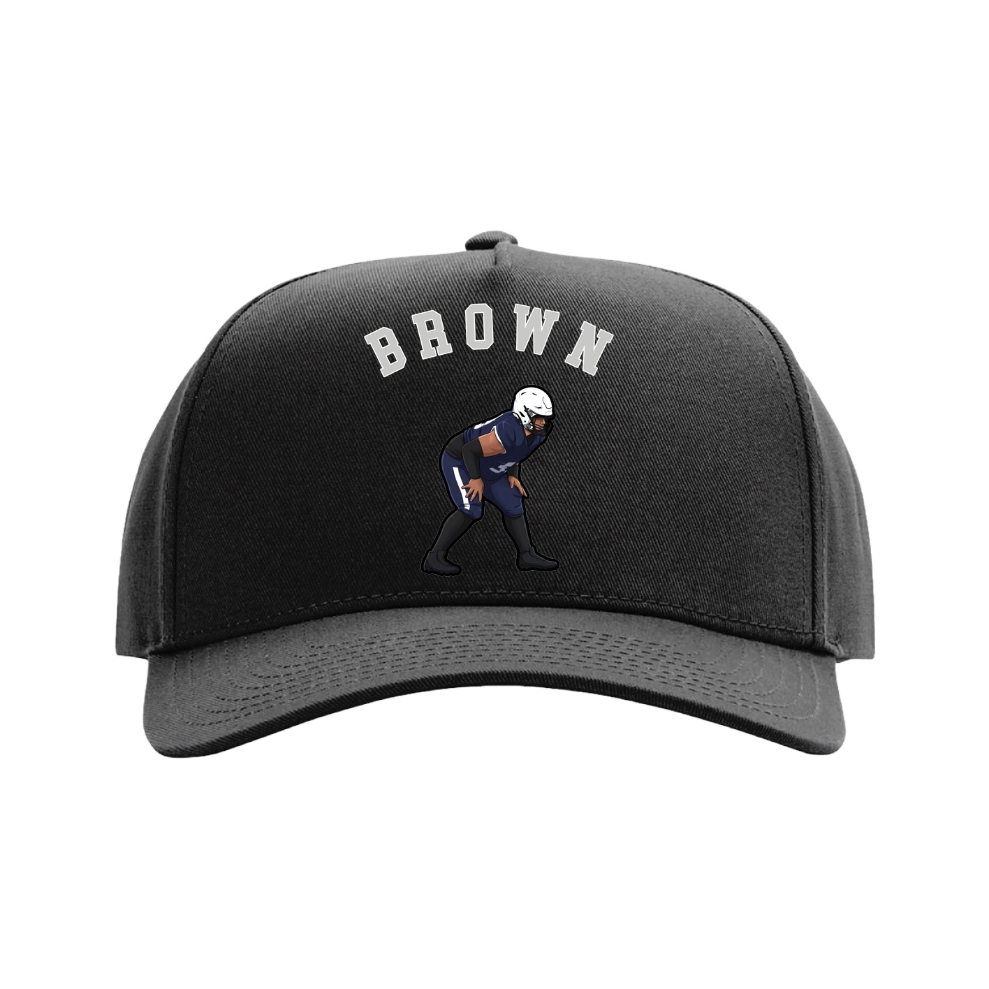 Full Fabric Five-Panel Champ Cap — Shirsey Arch in Black
