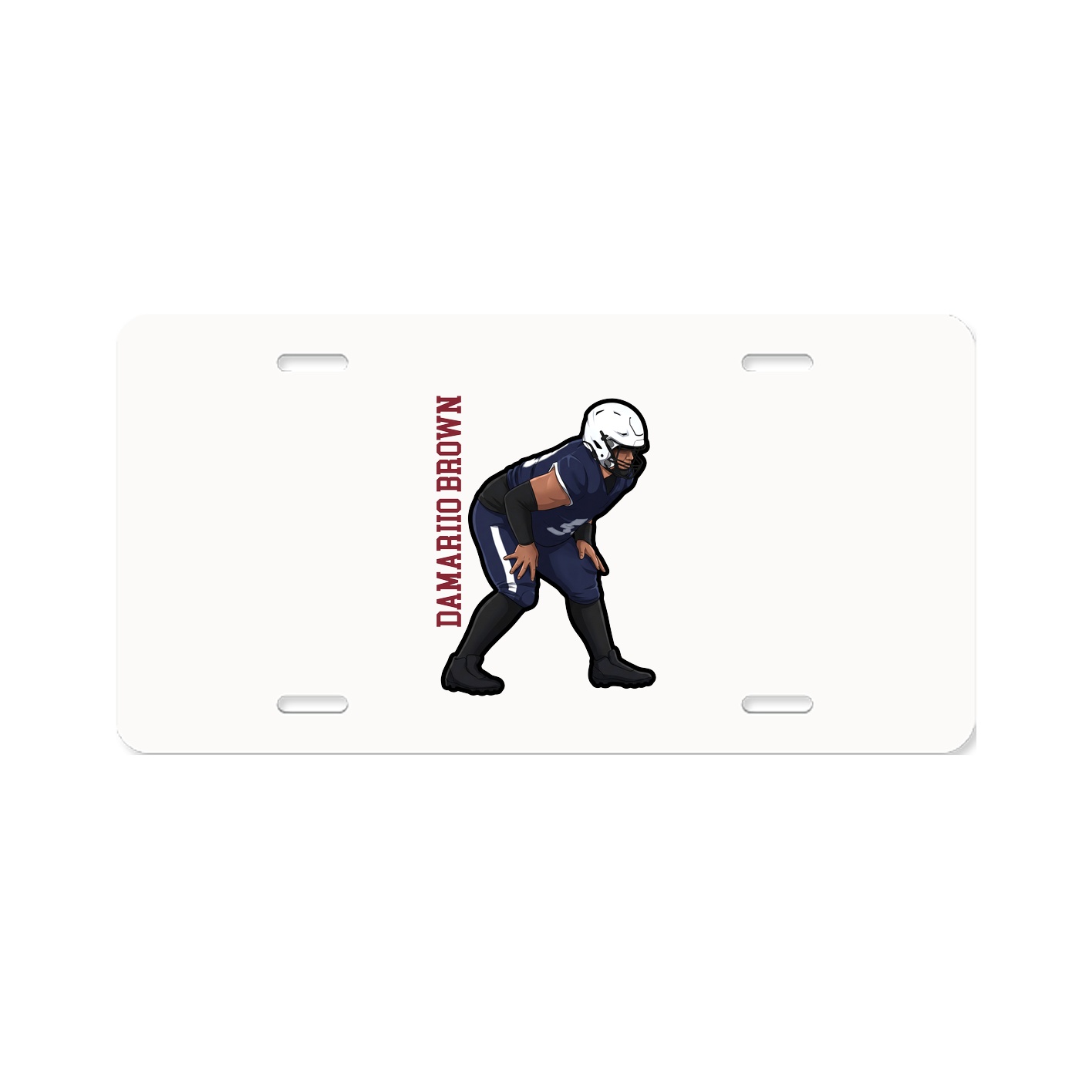 License Plate — Name Vertical in Classic