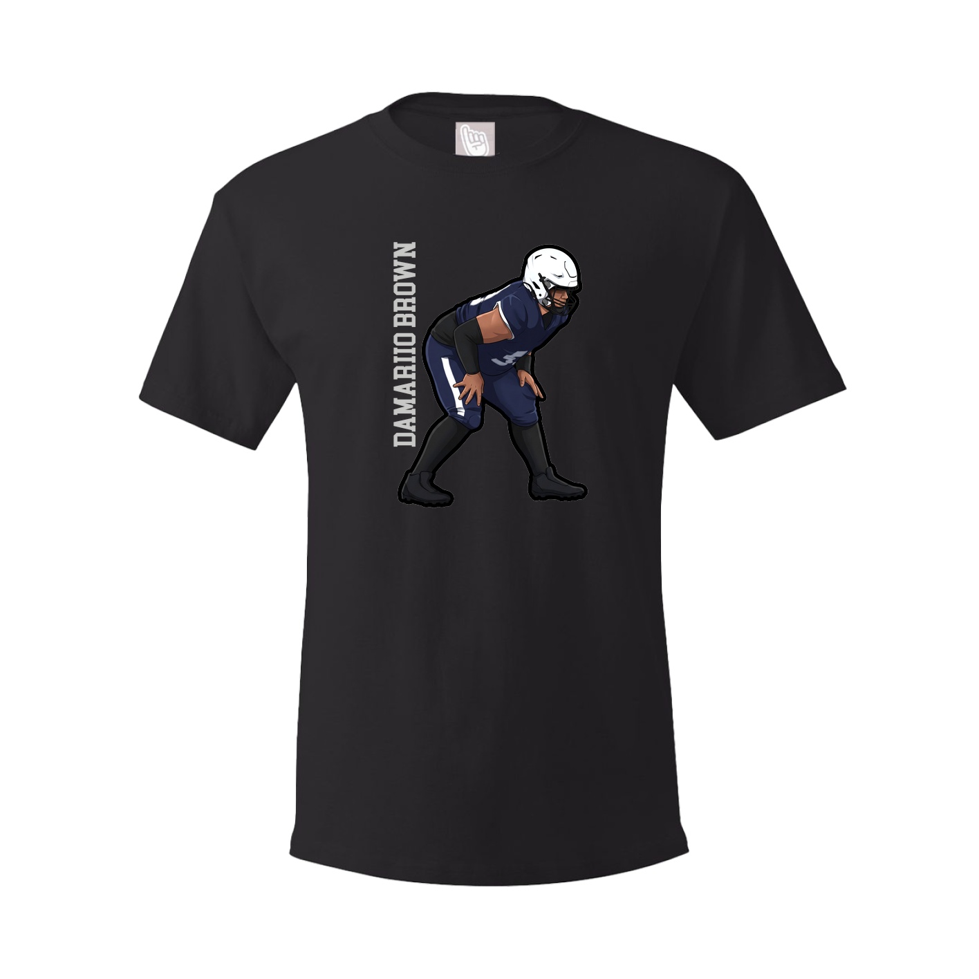 Youth Tee — Name Vertical in Black