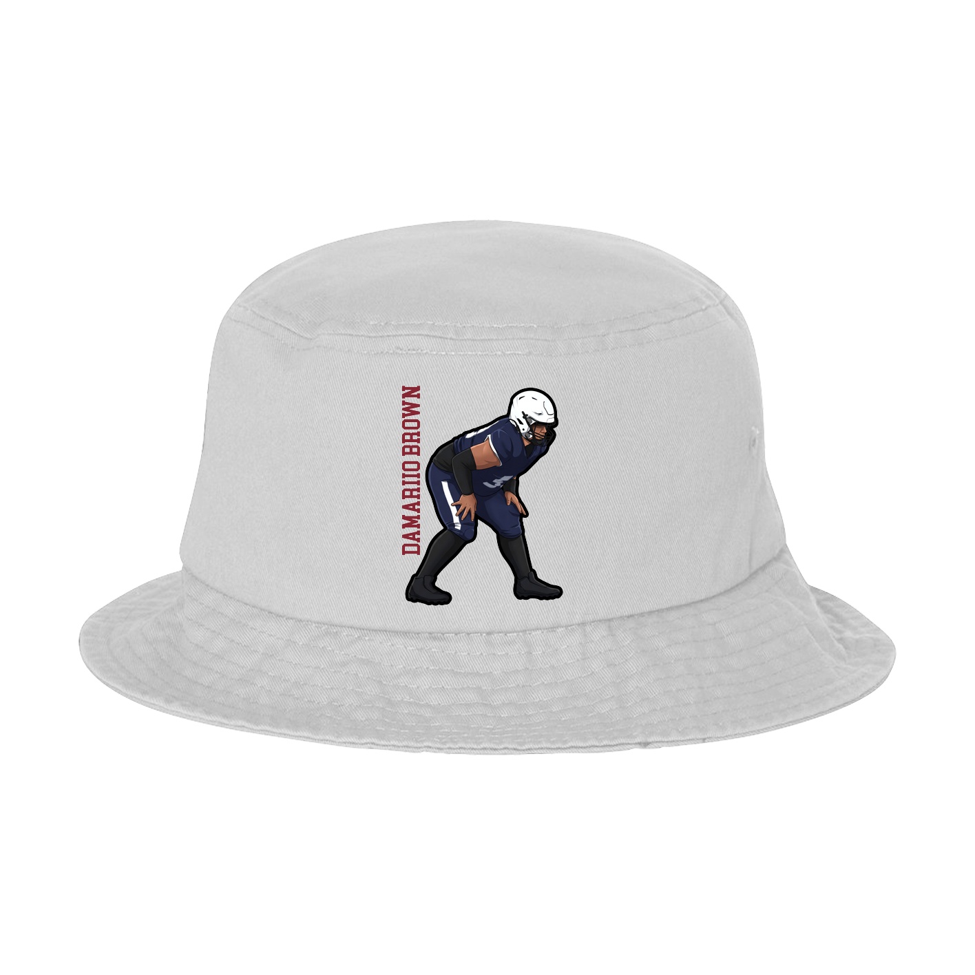 Bucket Cap — Name Vertical in White