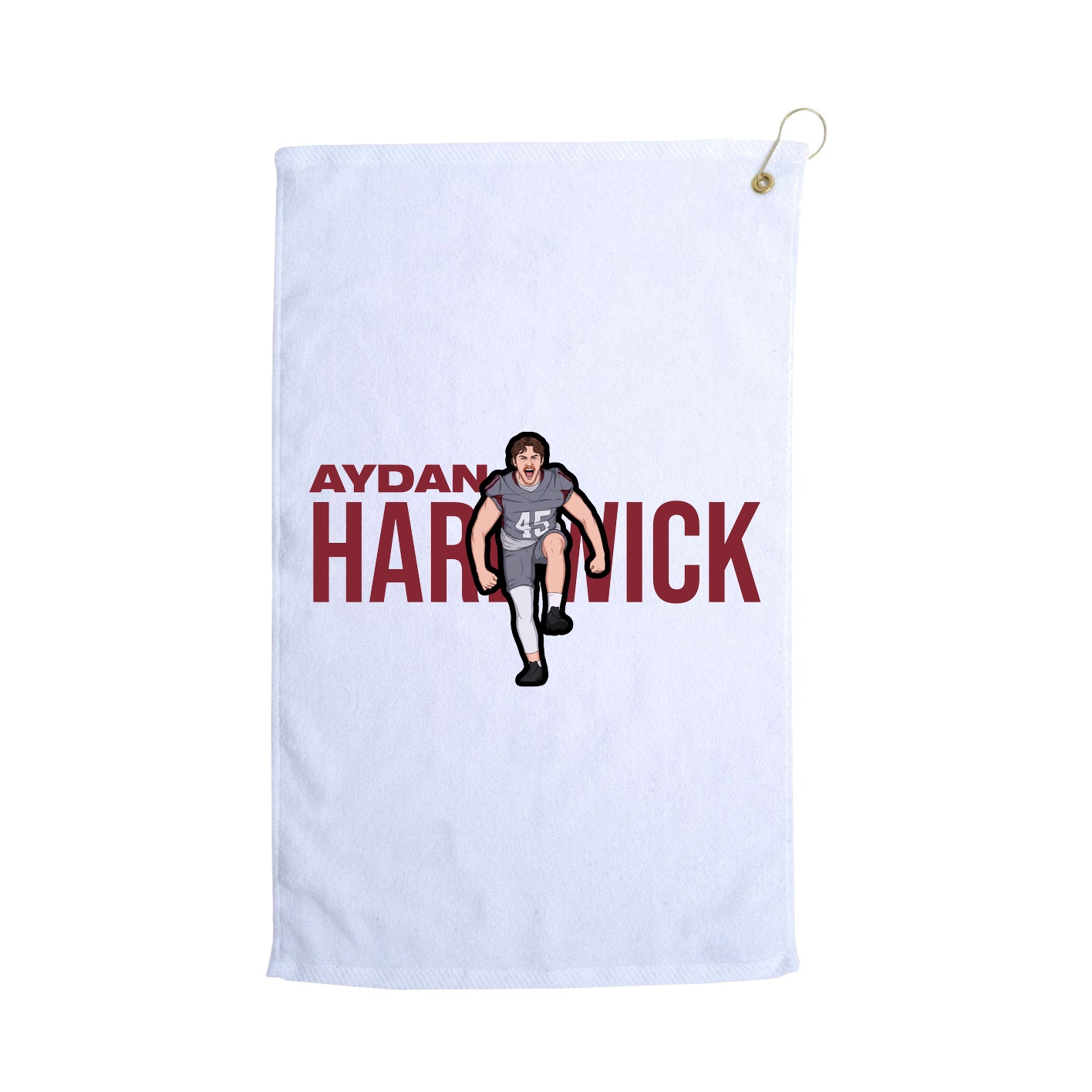 Golf Towel — Player Name in White