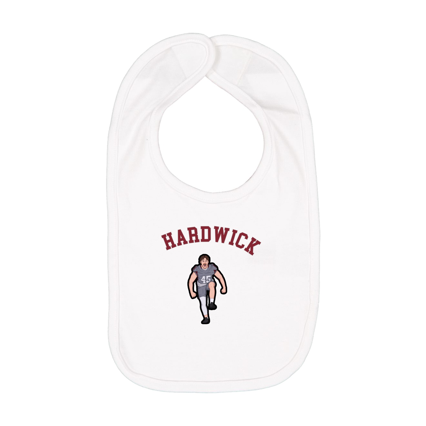 Infant Bib — Shirsey Arch in White