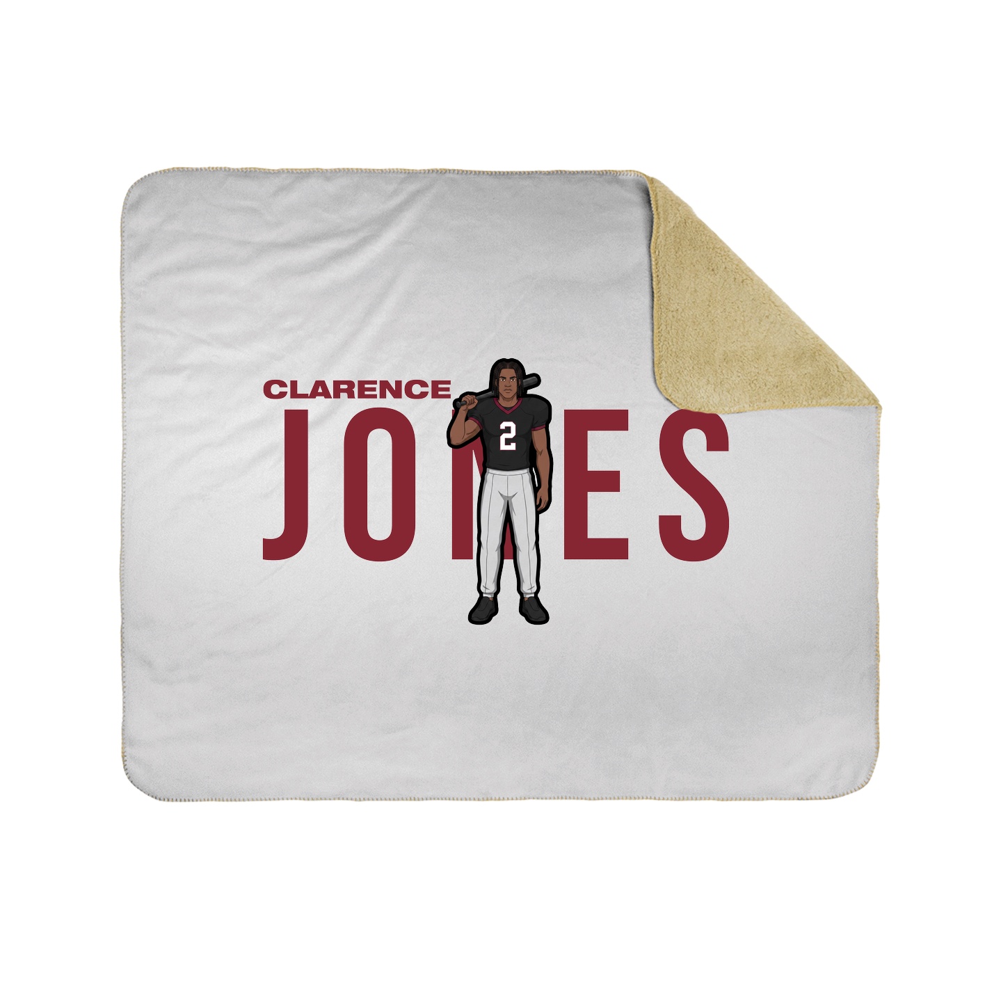 Throw Blanket — Player Name in White