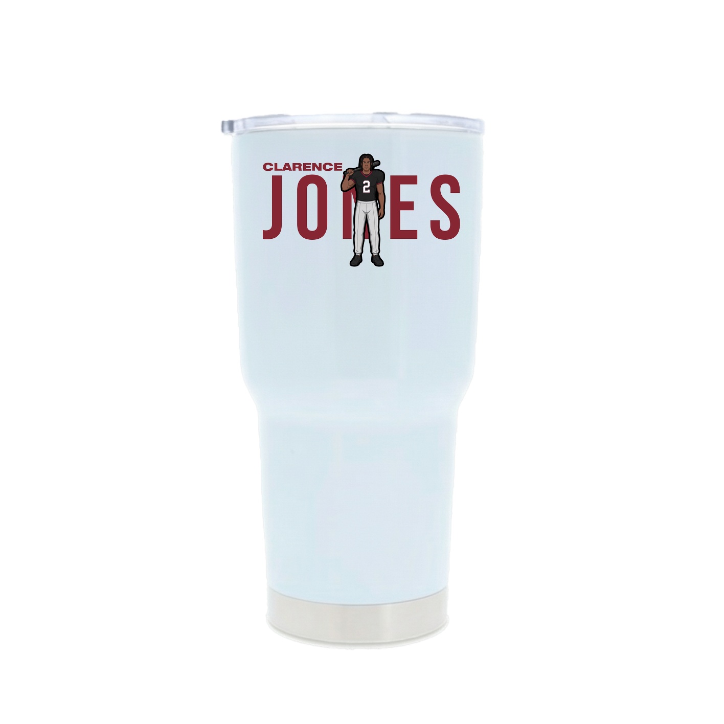 30oz Stainless Steel Tumbler — Player Name in White