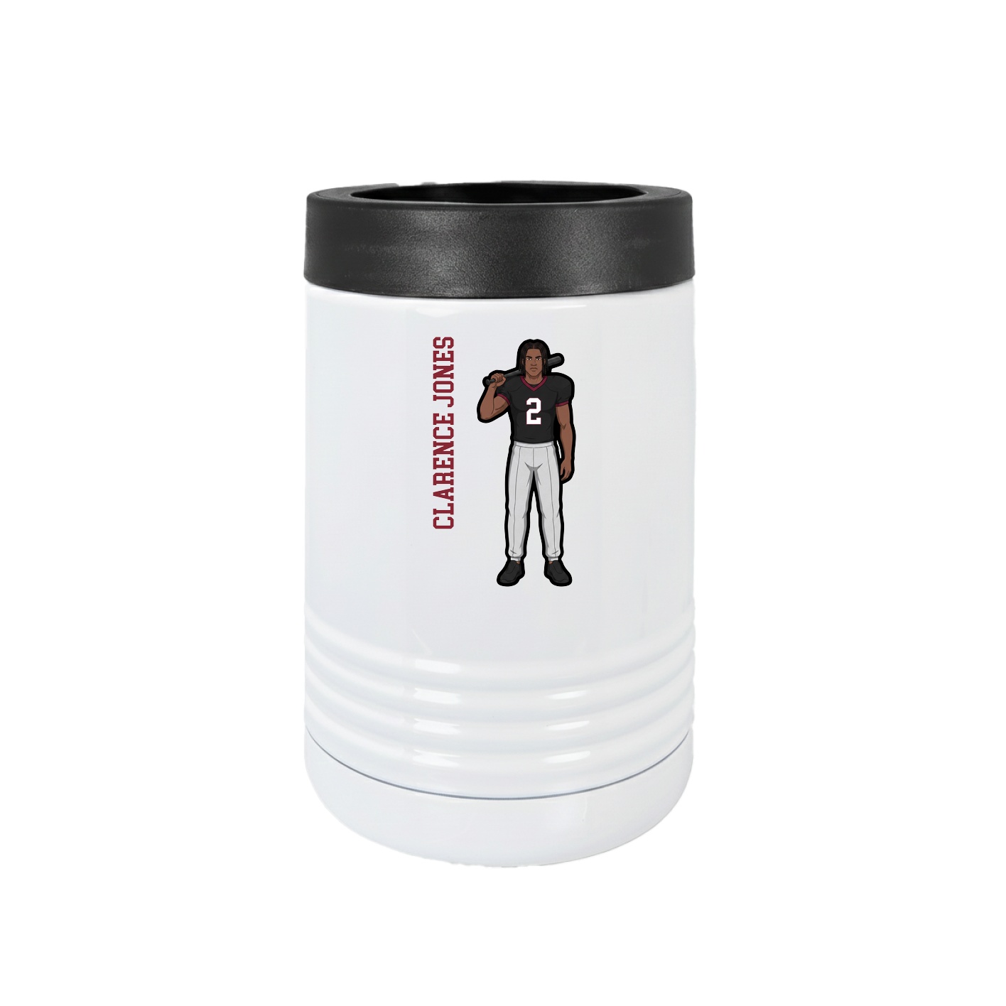 Beverage Holder — Name Vertical in White