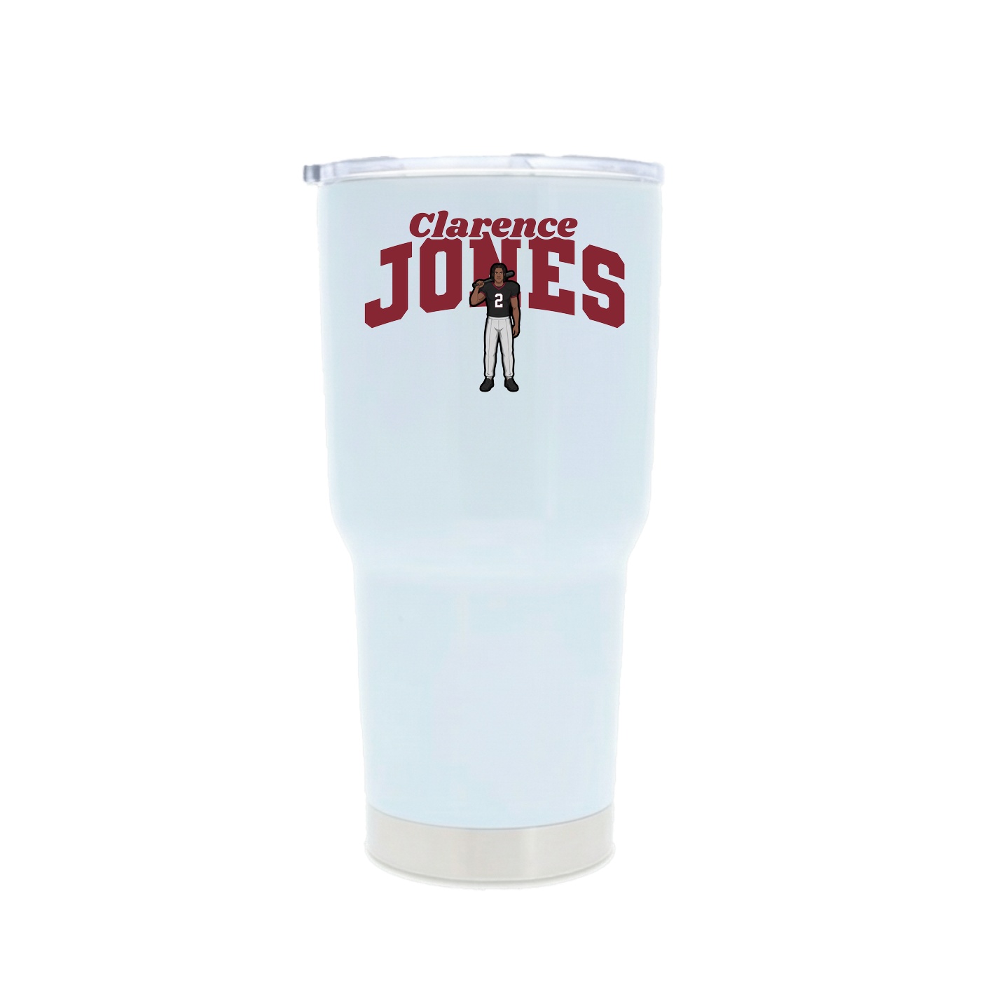 30oz Stainless Steel Tumbler — Signature Arch in White