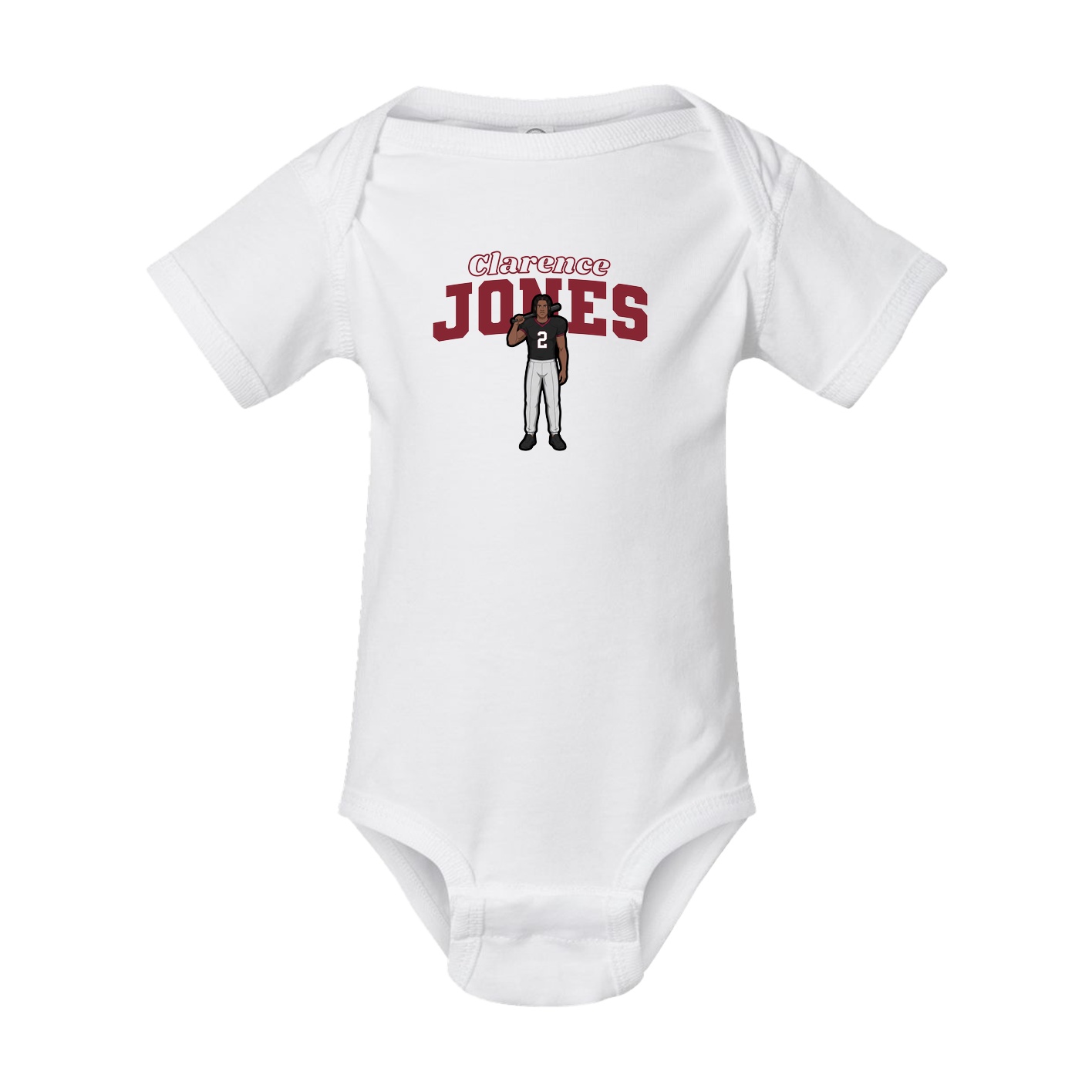 Baby Onesie — Name Arch in White