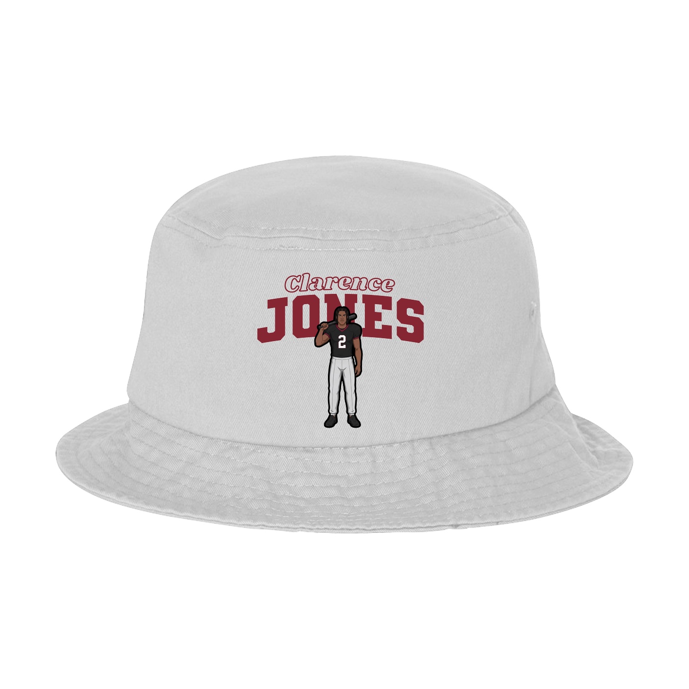 Bucket Cap — Name Arch in White