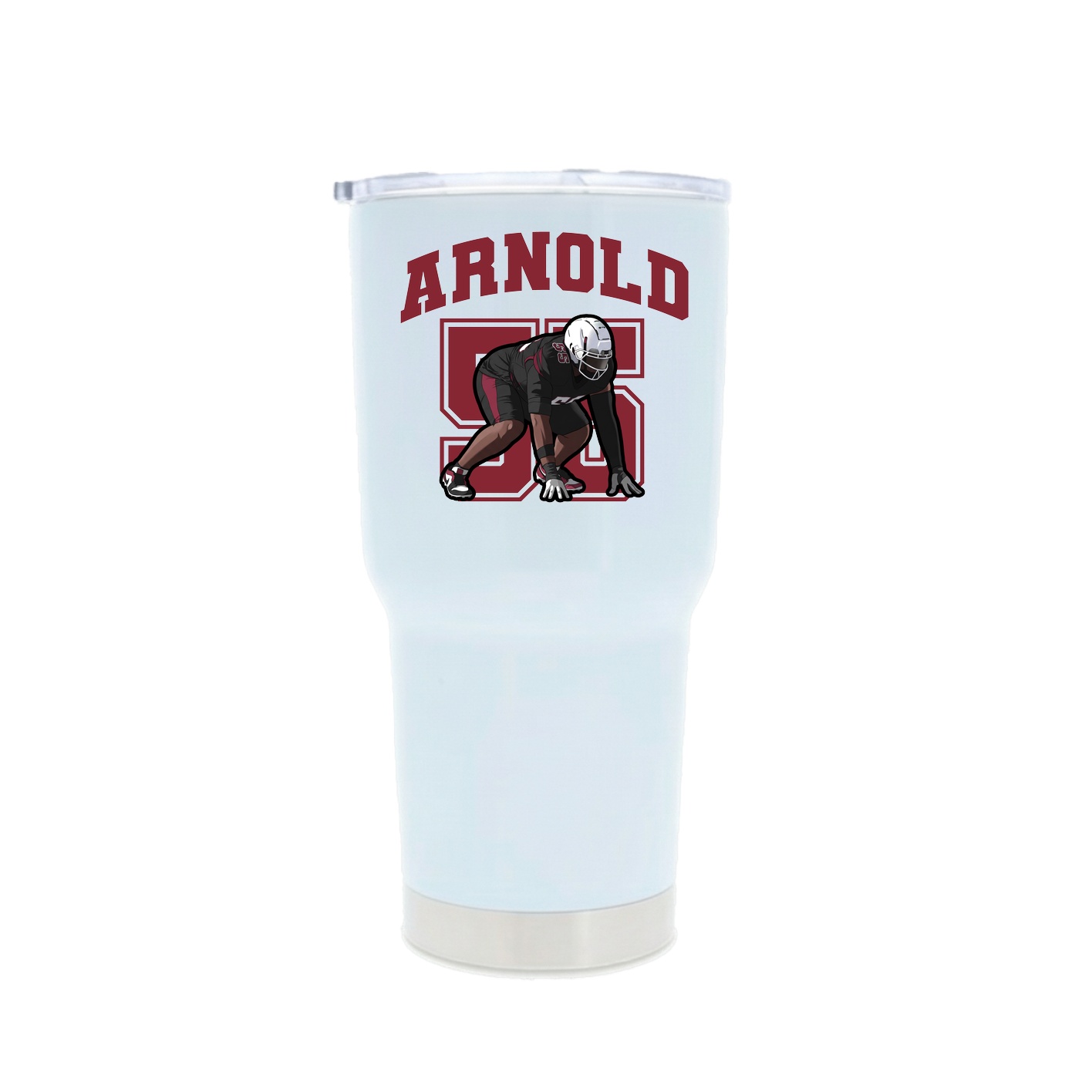 30oz Stainless Steel Tumbler — Number in White