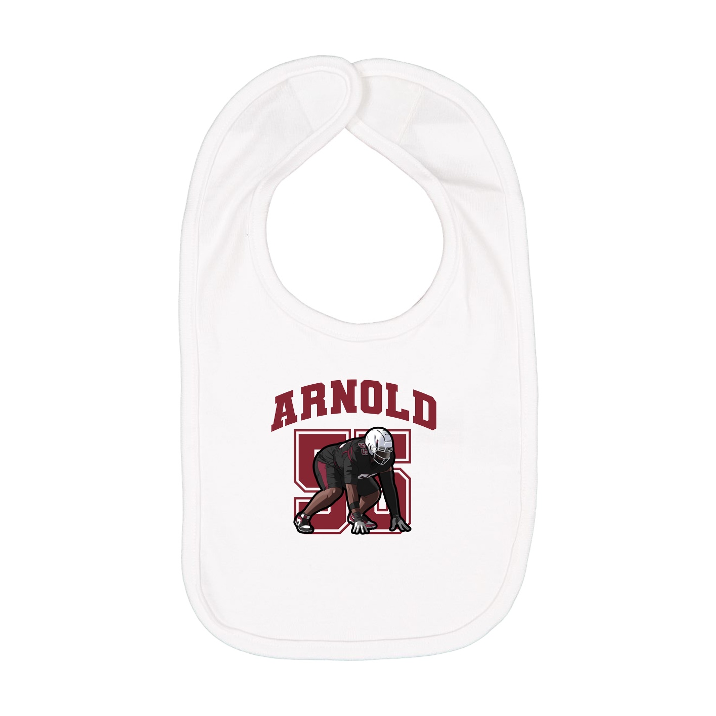 Infant Bib — Number in White