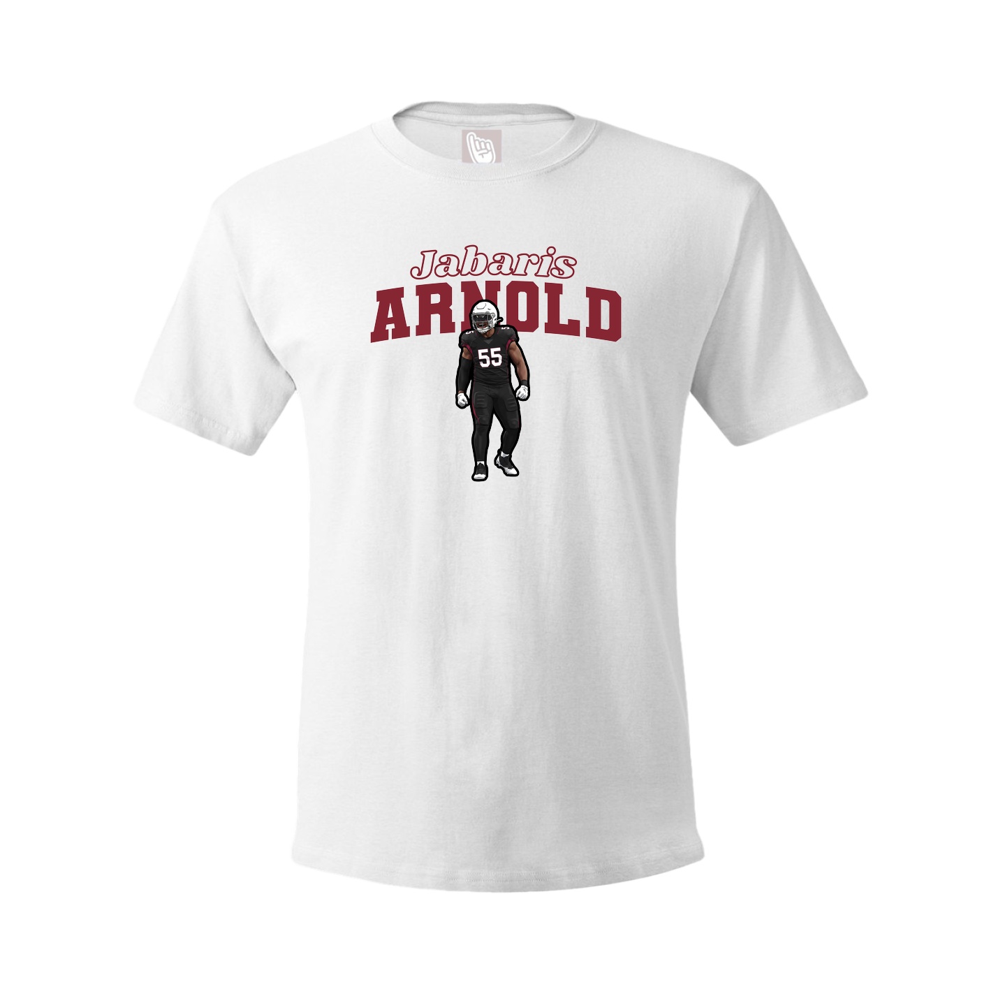 Youth Tee — Name Arch in White