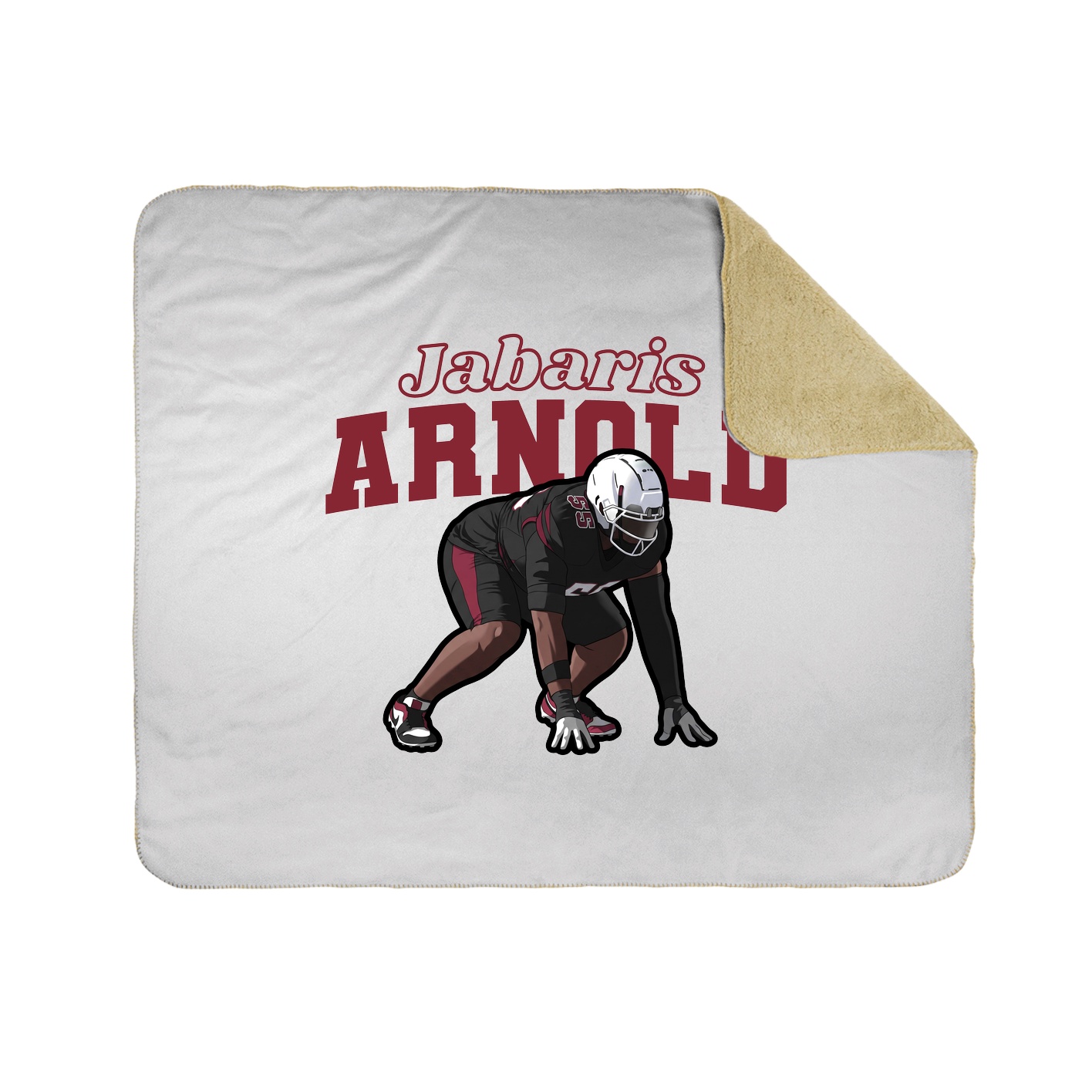 Throw Blanket — Name Arch in White