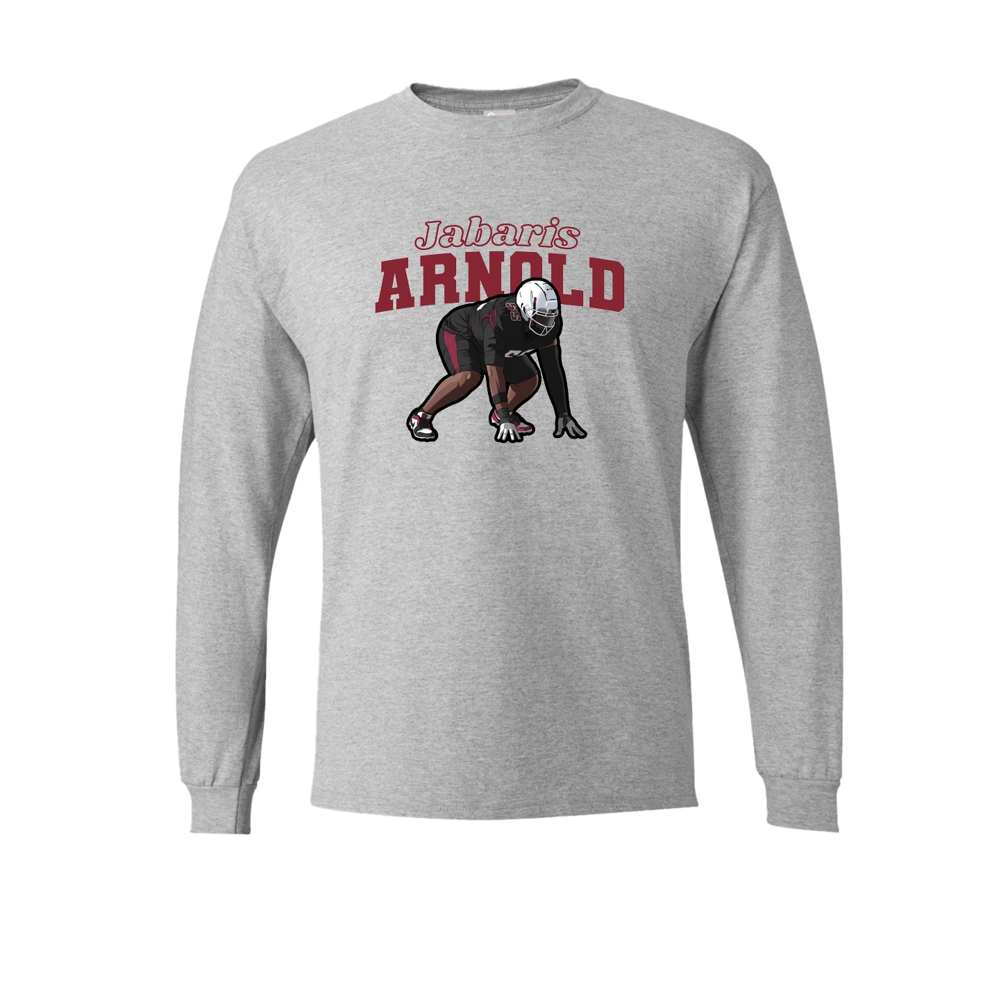 Long Sleeve Tee — Name Arch in Grey