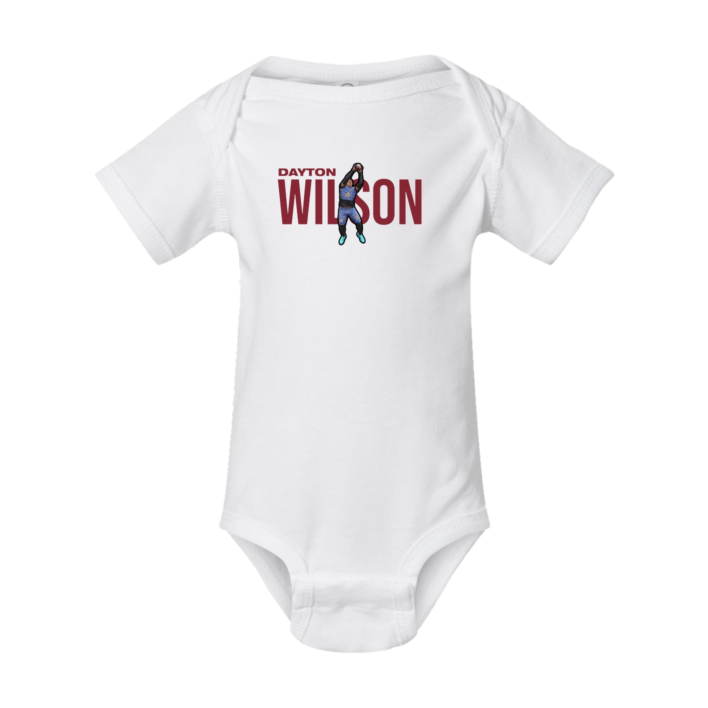 Baby Onesie — Player Name in White