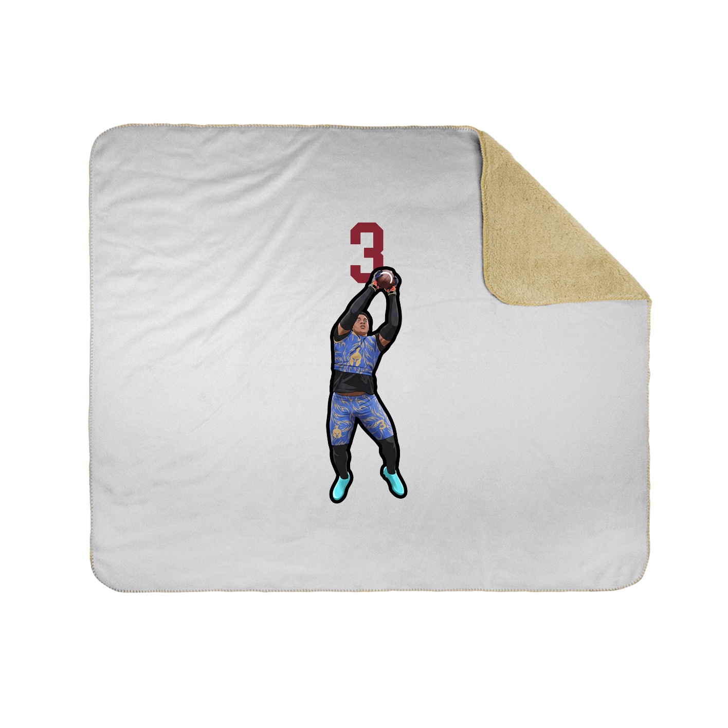 Throw Blanket — Number Top in White